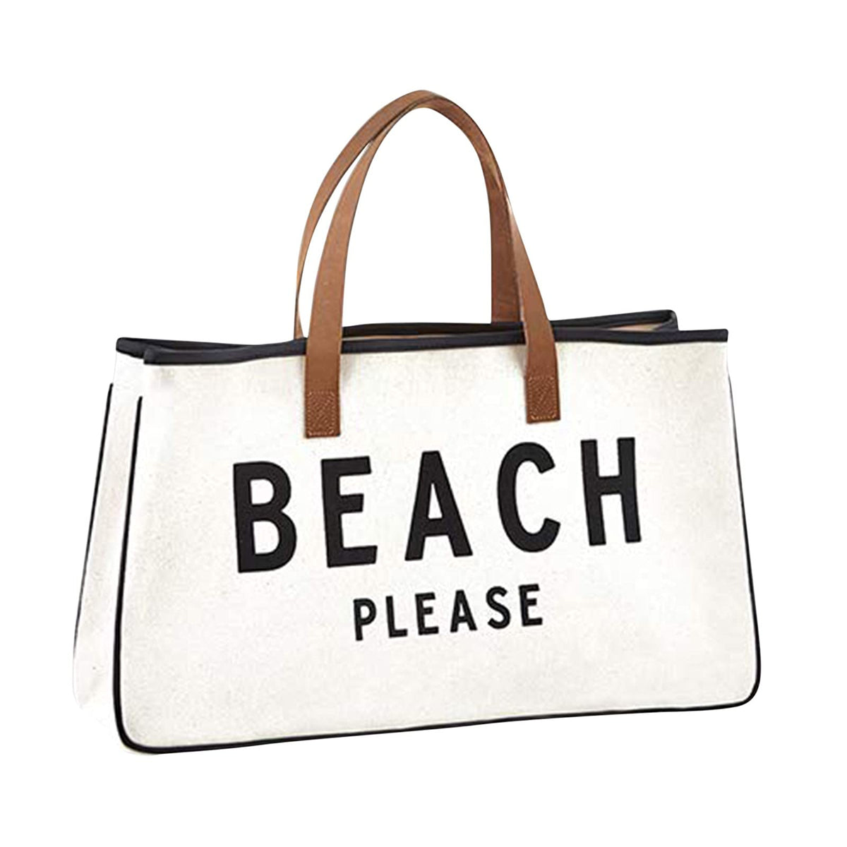 Santa Barbara Design Studio Tote Bag For Women Hold Everything 100% Cotton Canvas Shoulder Bag, Large, Beach Please