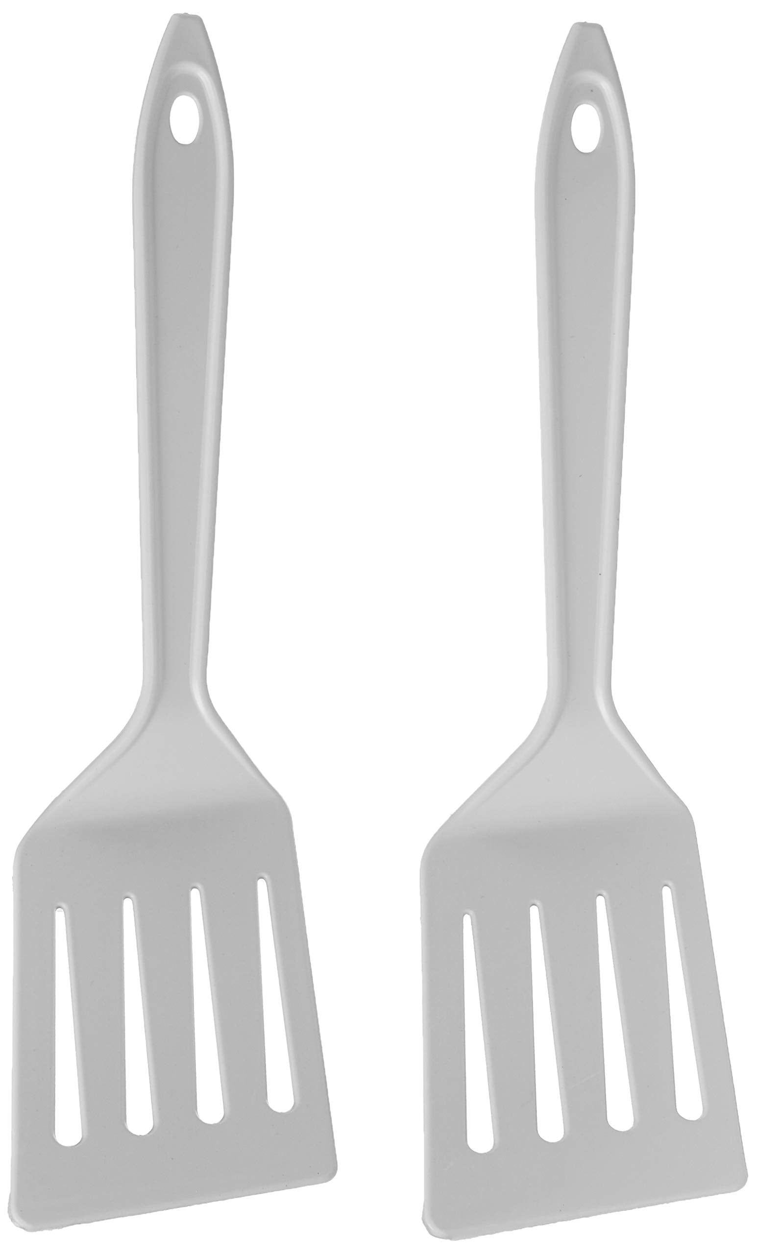 Hutzler Lopol Reinforced Nylon Spatula Turners, White, 11'', Set Of 2