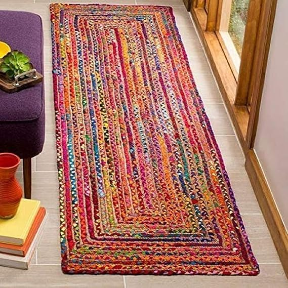 Bucket Fly Modern Reversible Carpet,Rug Area | Bedside Runner | For Bedroom & Kitchen, Office (Multicolour, 2X7 Feet)