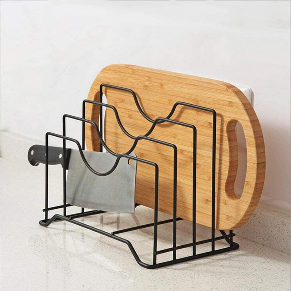 Vichaxan Multifunction Kitchen Cabinet Pan Cover Storage Rack Plate, Pot, Lid Rack, Cutting Board Organizer For Kitchen Pantry A