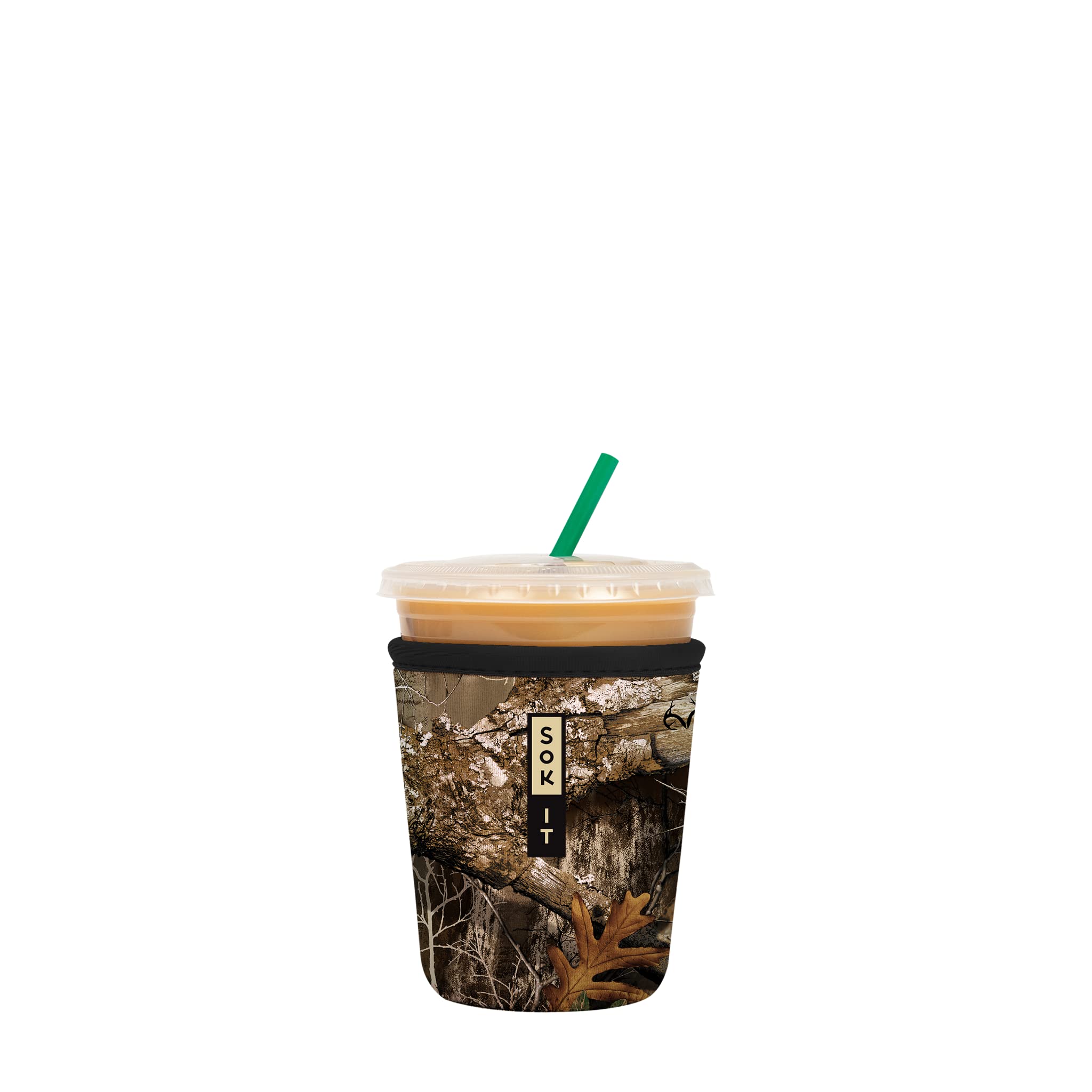 Sok It Java Sok Iced Coffee & Cold Soda Insulated Neoprene Cup Sleeve (RealTree Edge Camouflage, Small: 16-20oz)