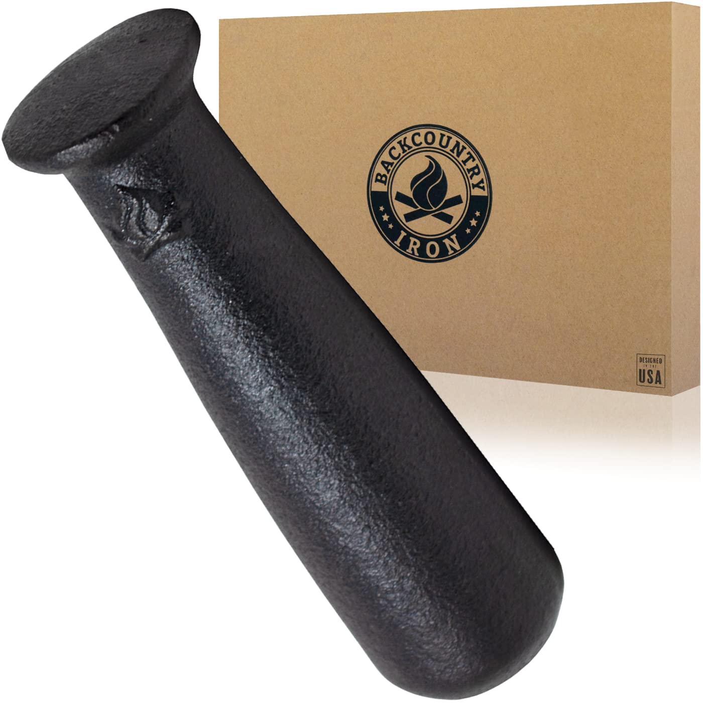 Backcountry Iron 6.25 Inch Heavy Cast Iron Pestle For Grinding And Pulverizing