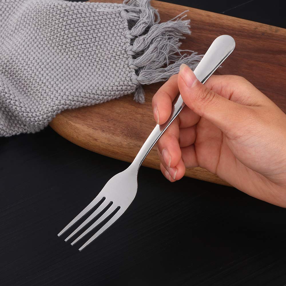 Buy&Use Dinner Forks Cutlery Set 7-Inch Salad Forks, Pack Of 12 Silver Stainless Steel Flatware