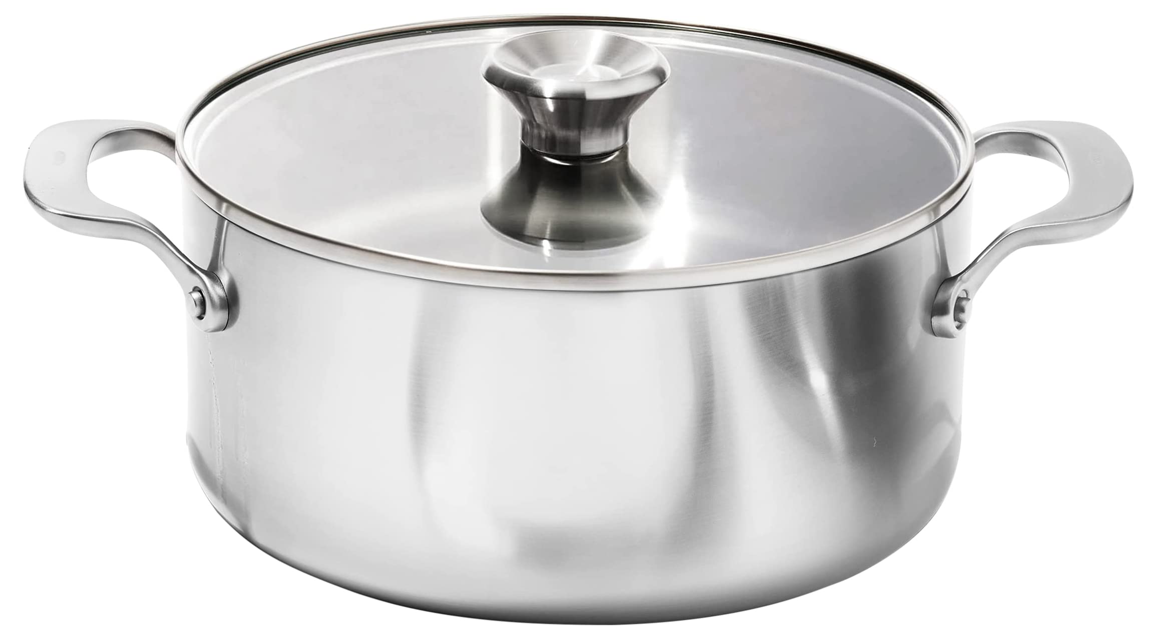 Oxo Mira Tri-Ply Stainless, 5Qt Stock Pot With Lid, Black