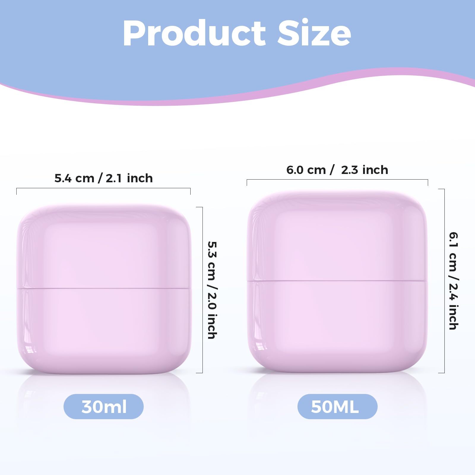 Travel Containers For Toiletries,Tsa Approved 1.7Oz Travel Size Containers, Leak-Proof Travel Essentials With Lid For Cosmetic F