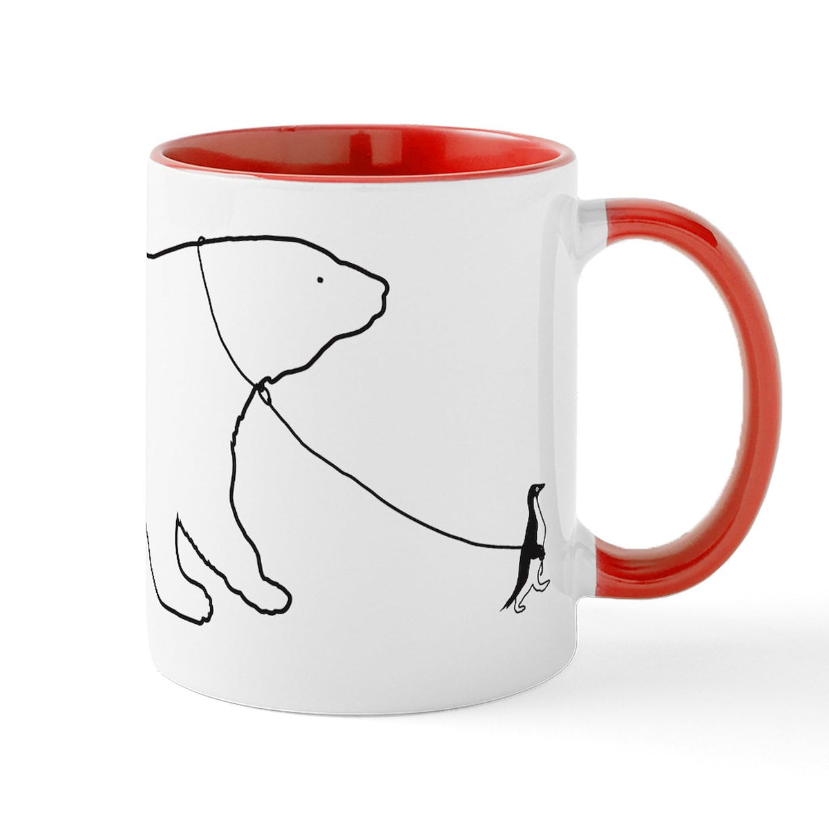 CafePress Penguin And Polar Bear Mugs 11 oz (325 ml) Ceramic Coffee Mug