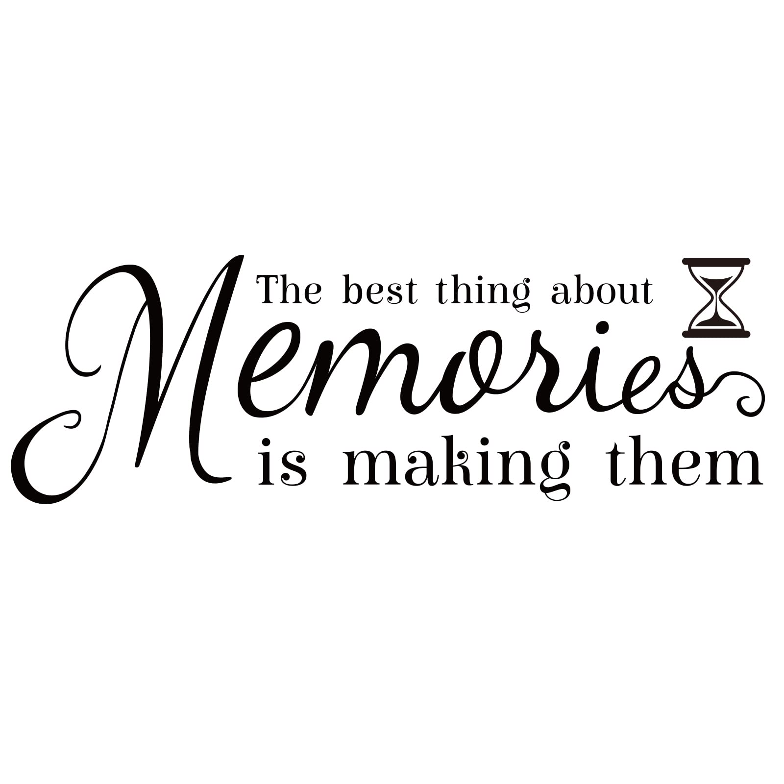SUPERDANT 1 Sheet The Best Thing About Memories Wall Stickers Family Lettering Wall Decals Inspirational Saying Stickers for Liv
