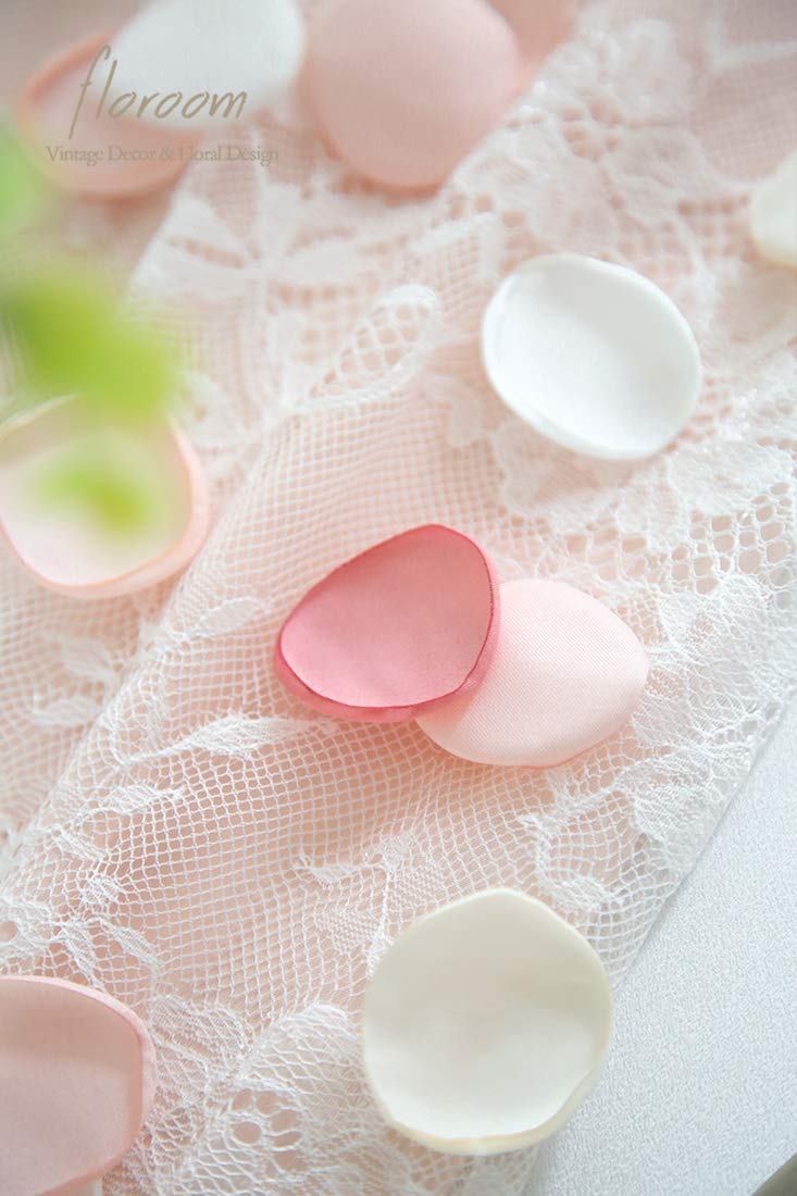 Floroom 500Pcs Rose Petals Blush Pink Faux Silk Flower Petals For Wedding Flower Girl Basket Aisle Scatter Cake Dinner Table Cen
