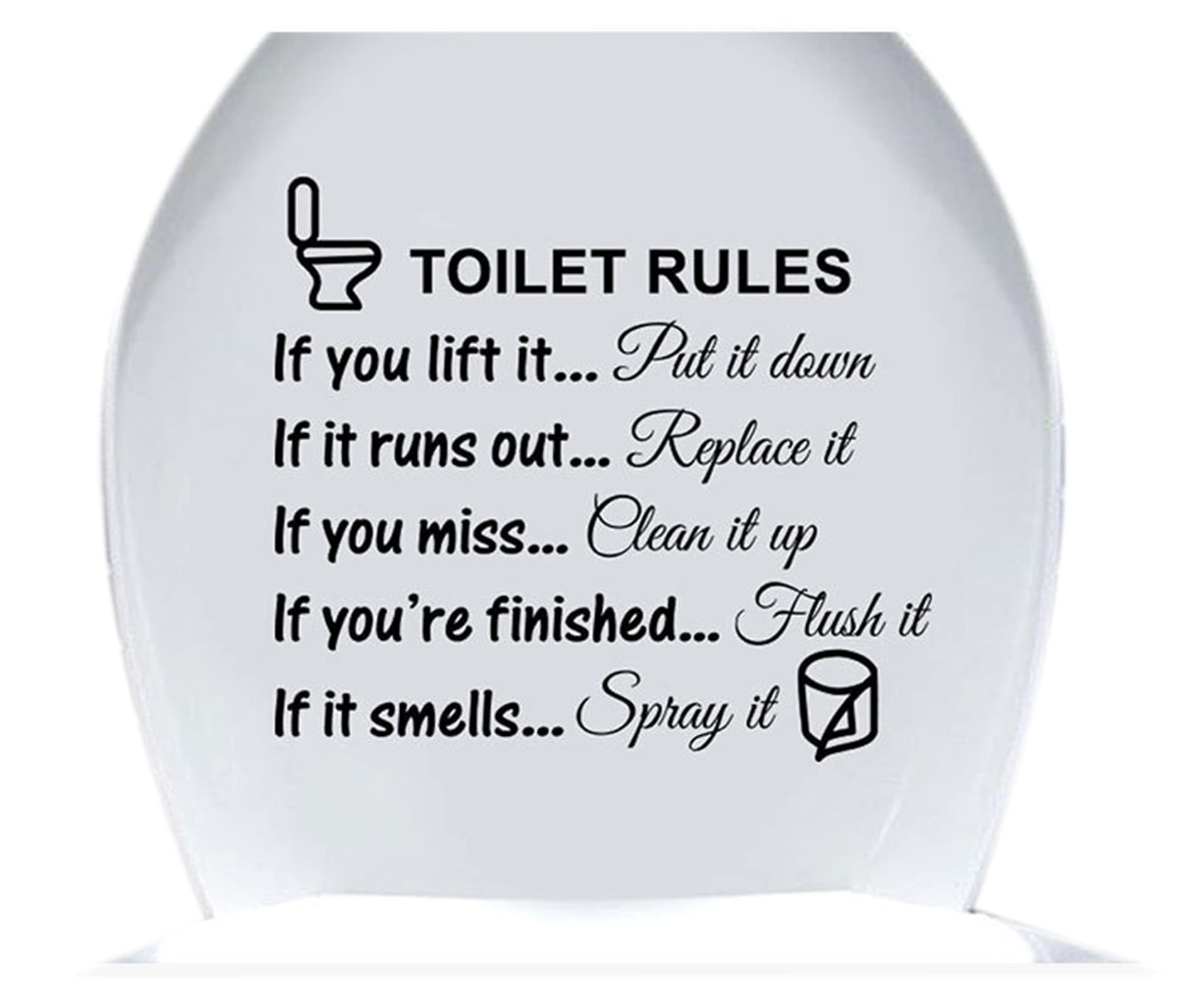 Bestjybt Diy Removable Toilet Rules Wall Quotes Stickers Washroom Bathroom Decals Wc Sign Vinyl Art Decor For Kids Living Room H