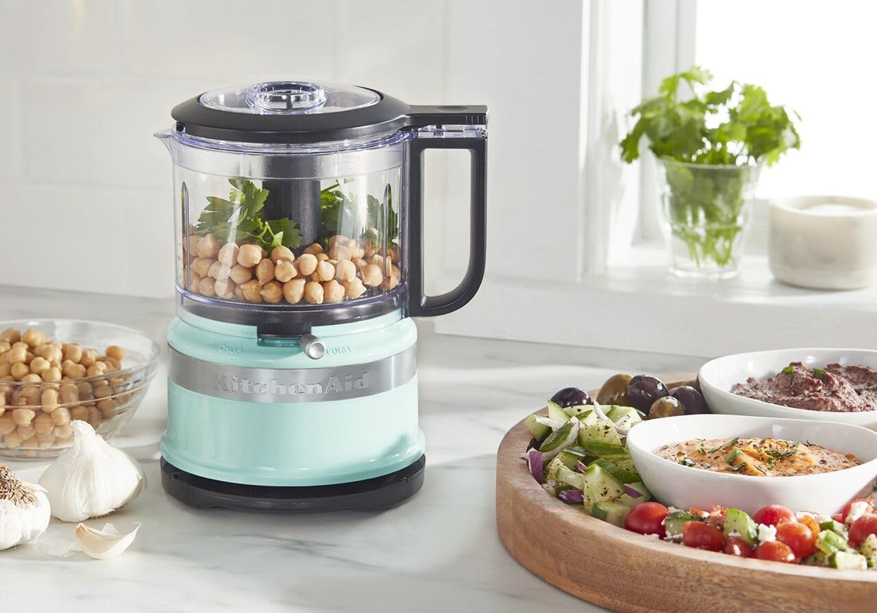 KitchenAid KFC3516IC 3.5 Cup Food Chopper - Ice Blue, Compact Design for Quick Meal Prep