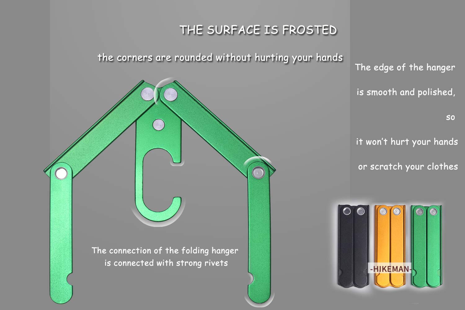 Hikeman Travel Hangers Metal Heavy Duty Folding Hangers For Wet Clothes Portable Space Saving Travel Accessories For Camping Cru