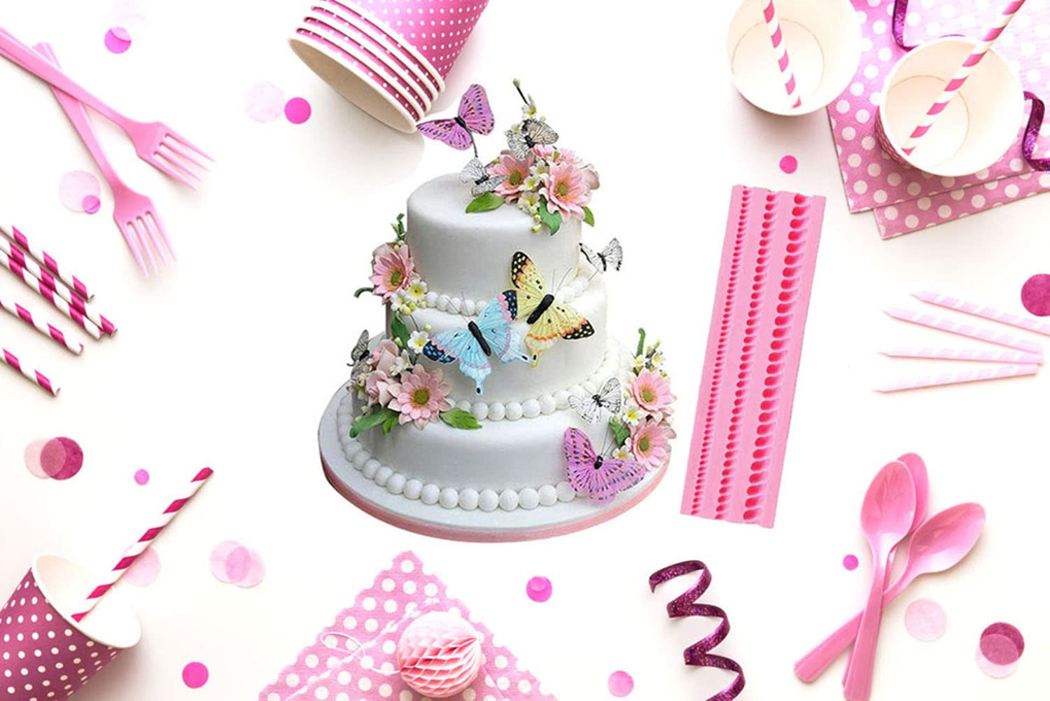Rope Bead 3D Silicone Fondant Mould Cake Border Decorating Molds Sugar Icing Gumpaste Kitchen Diy Baking Tools