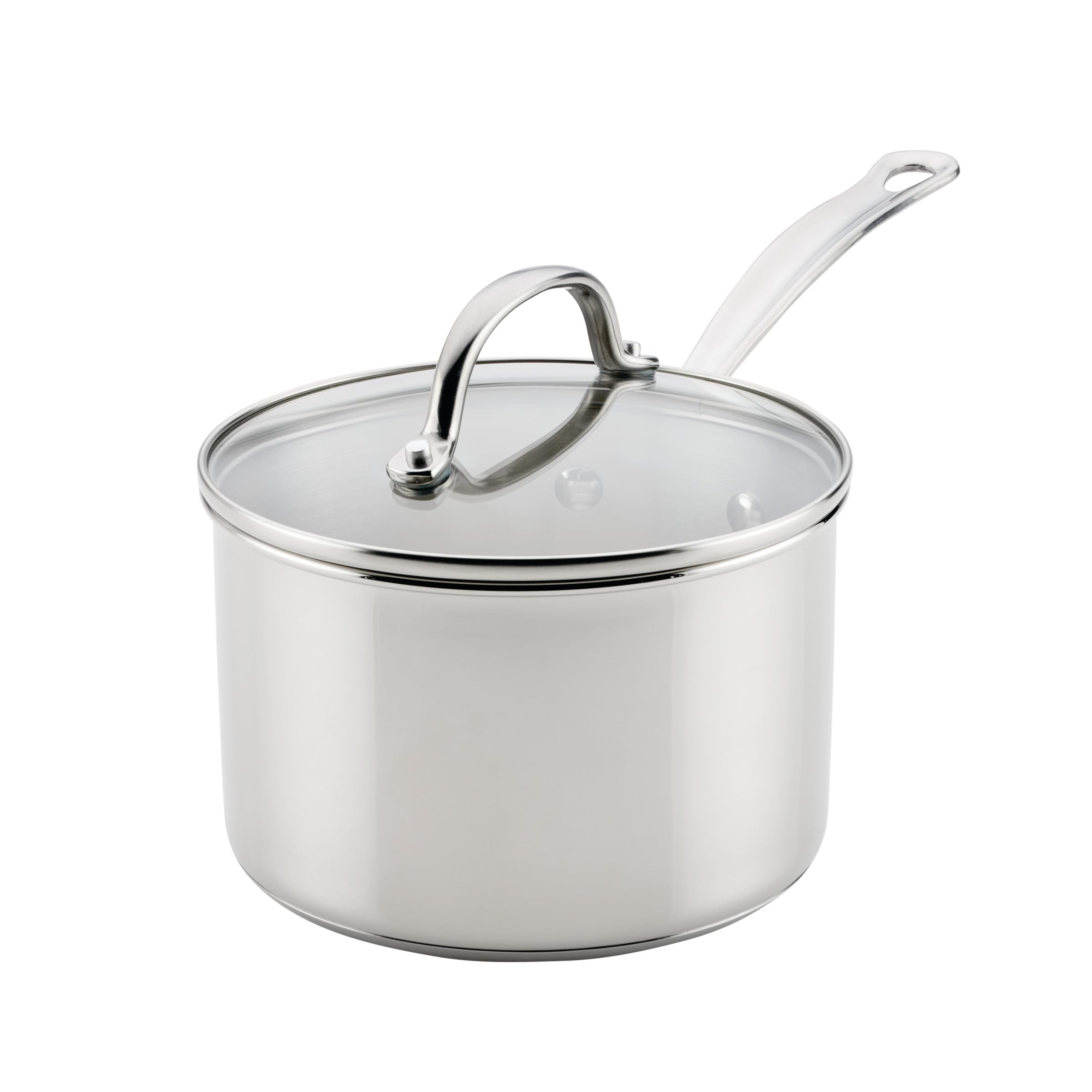 Farberware Millennium Stainless Steel Saucepan with Lid, Induction Ready, Compatible with All Cooktops, Metal Utensil Safe, 3 Qu