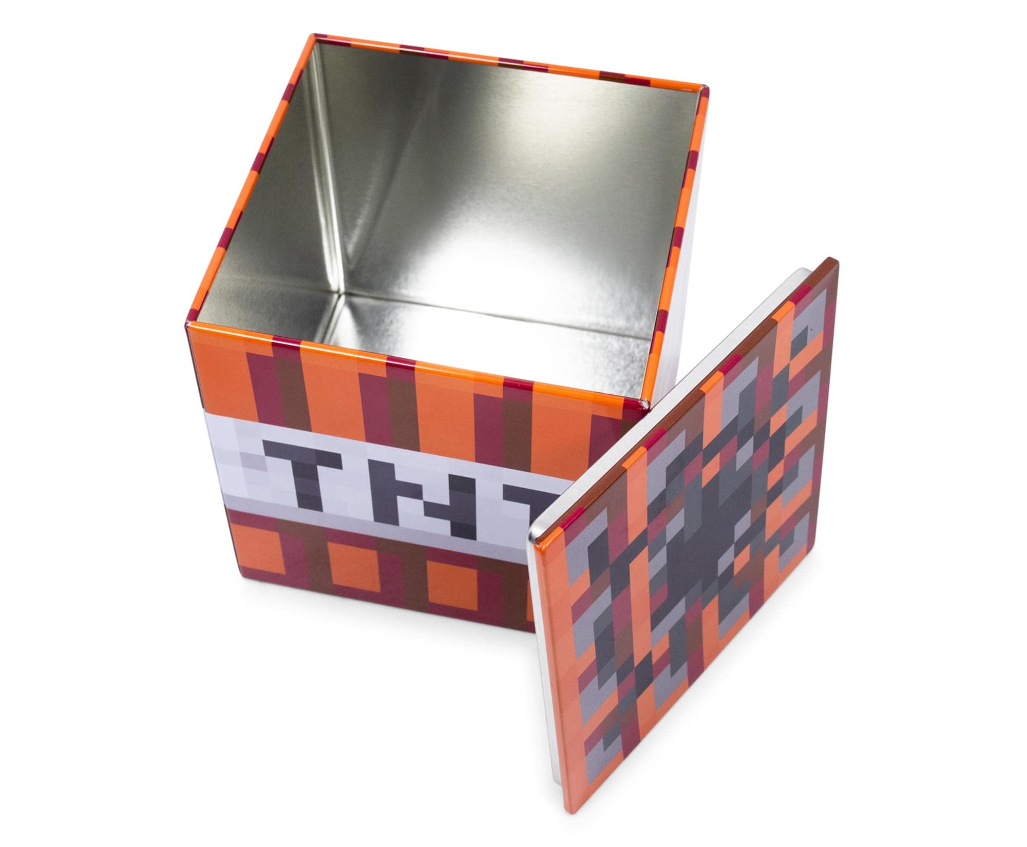 Minecraft Tnt 4-Inch Tin Storage Box Cube Organizer With Lid | Basket Container, Cubby Cube Closet Organizer, Home Decor Playroo