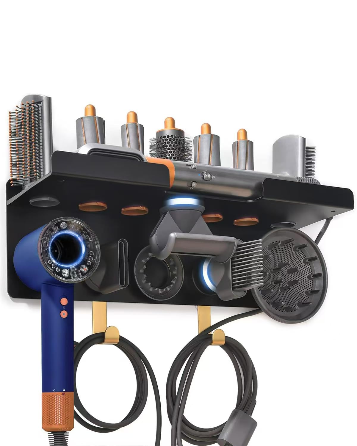 Wall Mount Holder Compatible For Dyson Hair Dryer Supersonic Nural Airwrap Hair Styler, Upgraded 2In1 Dyson Airwrap Holder Dyson