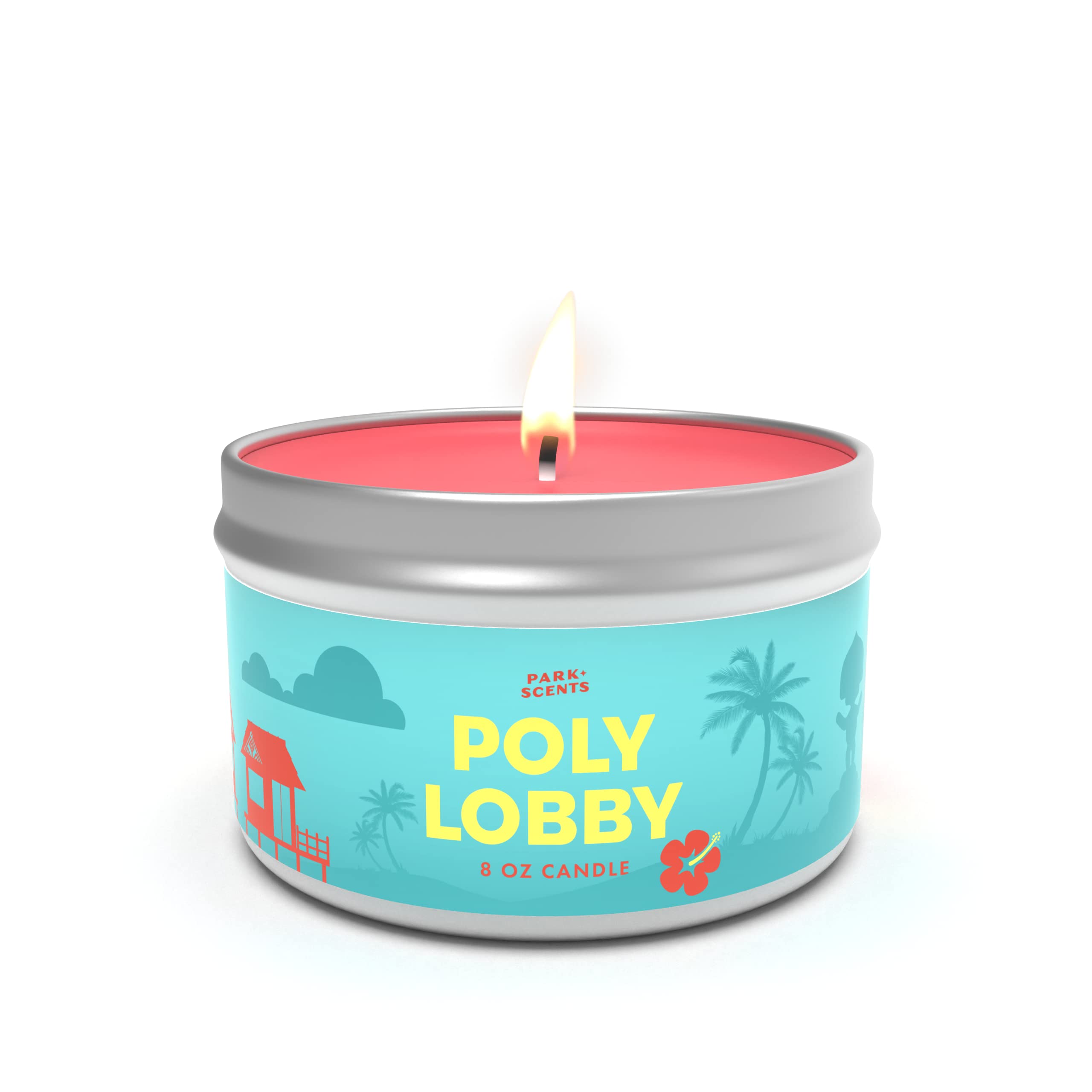 Park Scents Poly Lobby Soy Blend Candle - Enjoy 40 Hours of The Beautiful Smell of The Lobby at The Polynesian Resort Hotel - Di