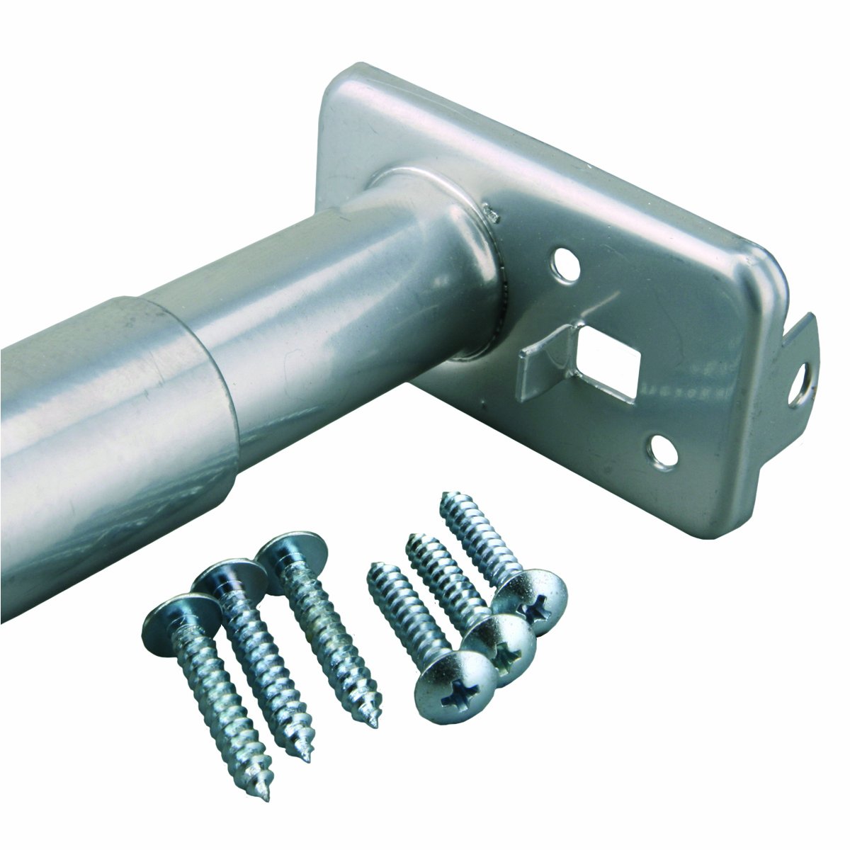 Knape & Vogt Adjustable Closet Rod, 72-120 Inch, Platinum