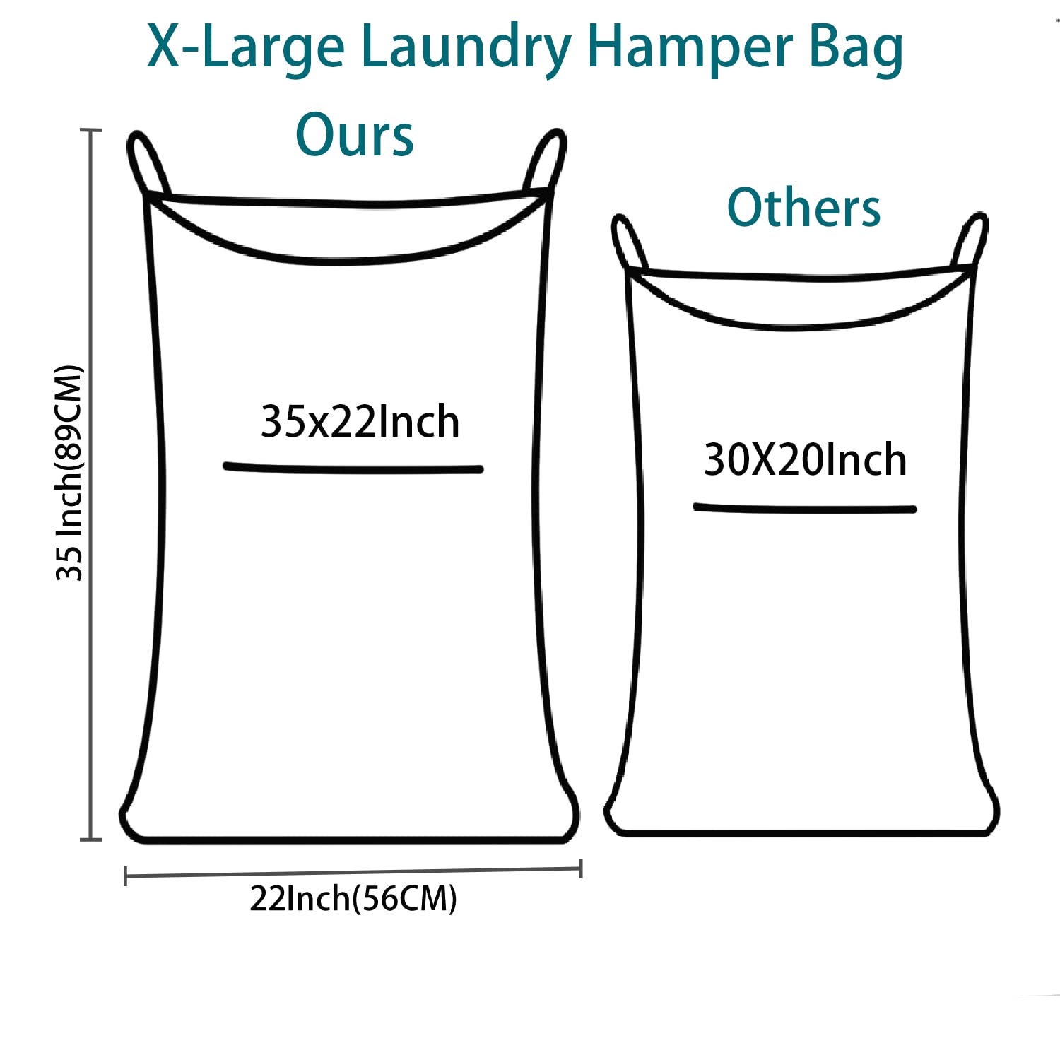 Kingsuslay Hanging Laundry Hamper - Extra Large Hanging Hamper With Large Opening- Space Saving Over The Door Laundry Hamper - H