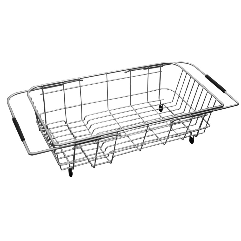 Keewah Expandable Dish Drainer Drying Rack Over The Kitchen Sink - 16.1    X 9    - Stainless Steel