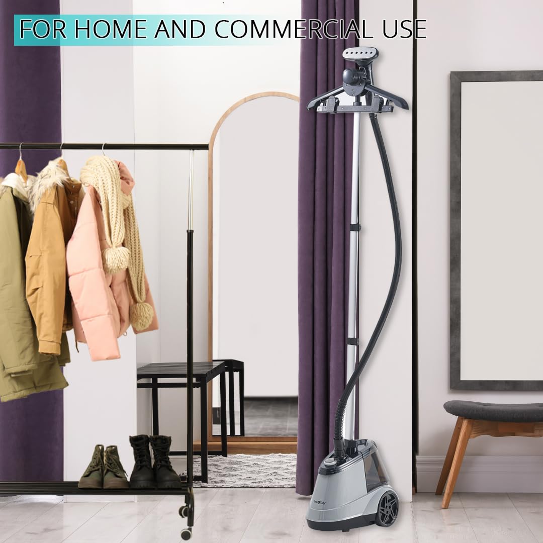 True & Tidy Commercial Standing Clothes Steamer, Heavy Duty With 90+ Mins Of Steam Time, For Home And Commercial Use, 1800 Watts