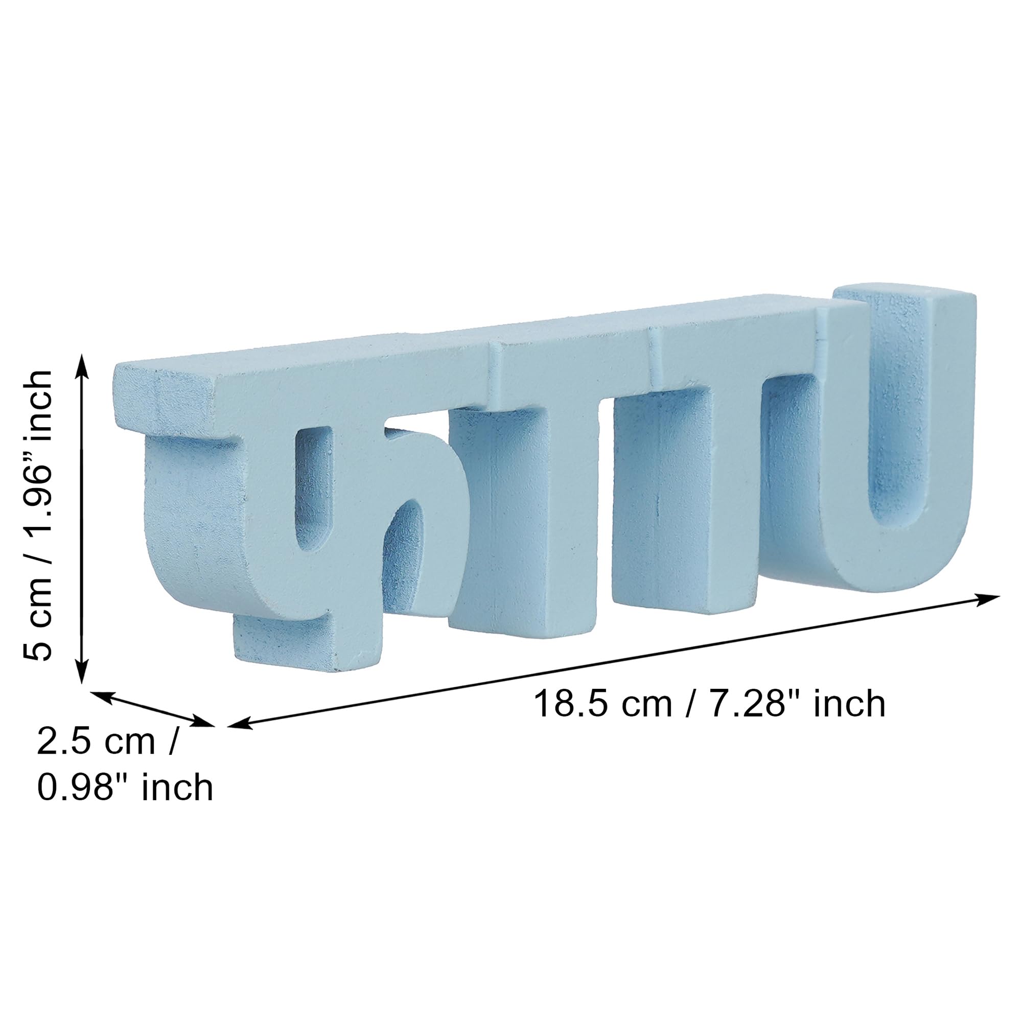 Ecraftindia Sky Blue Handcrafted Fattu Wooden Cutout Decorative Showpiece