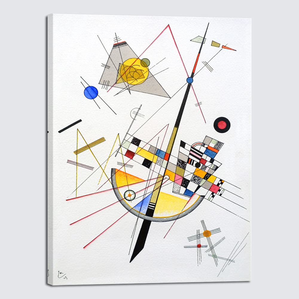 Wieco Art Canvas Prints Large Delicate Tension #85, 1923 By Wassily Kandinsky Abstract Classic Art Reproductions Canvas Wall Art