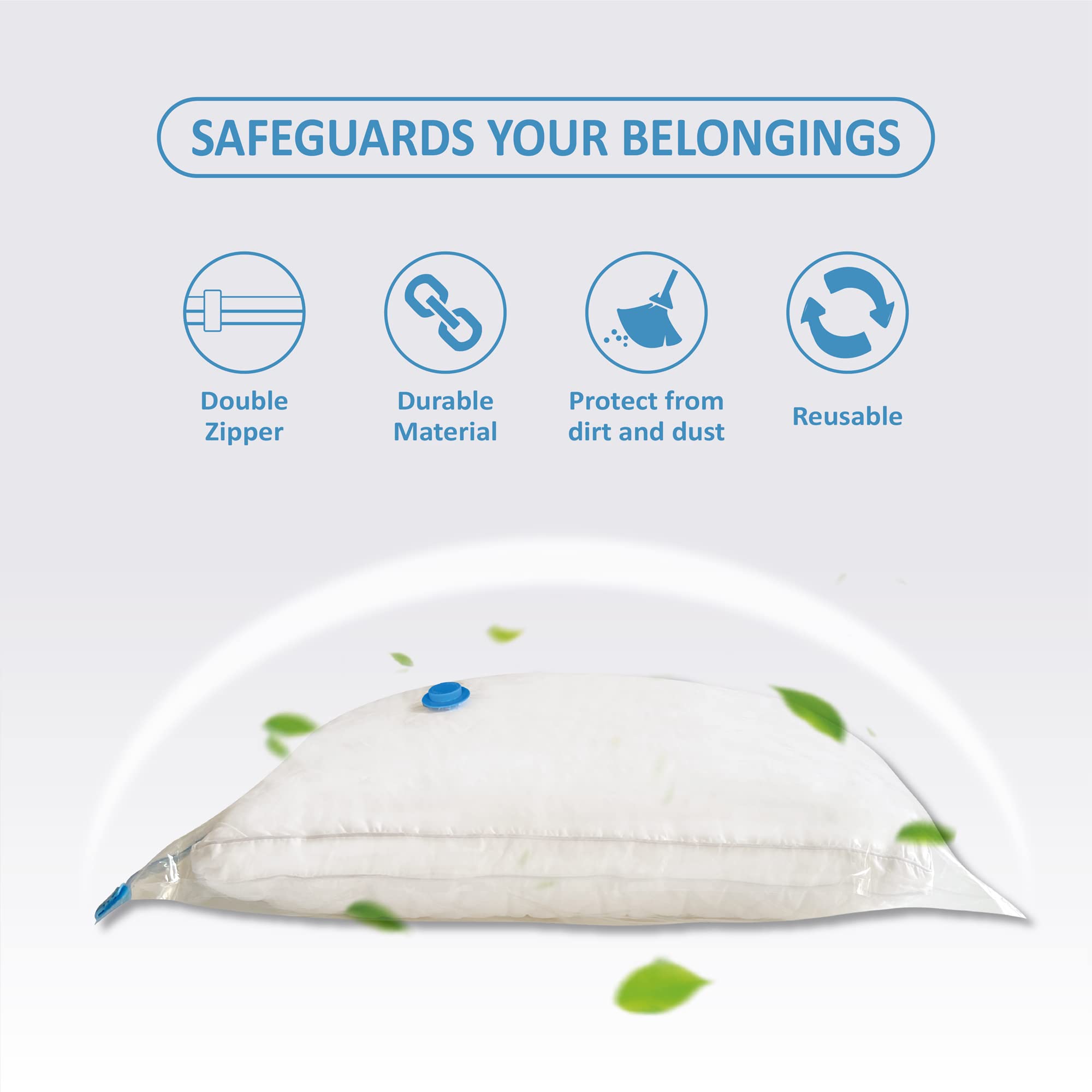 20 Combo Vacuum Storage Bags (4 Jumbo/4 Large/6 Medium/6 Small)  Space Saver Bags Vacuum Seal Bags with Pump  Space Bags  Vacuum Sealer Bags for Clothes  Comforters  Blankets  Bedding