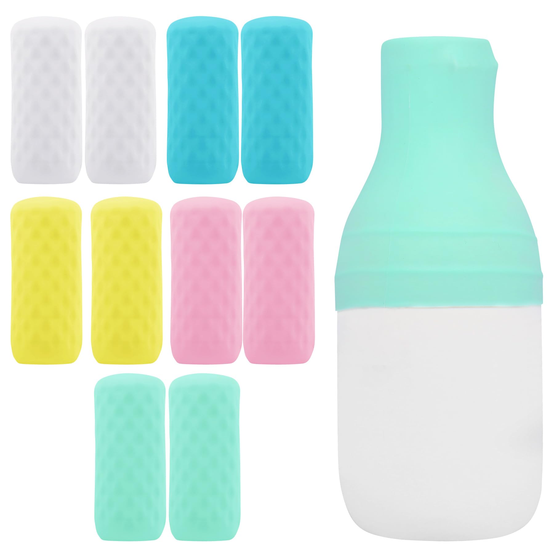 Foroume 10 Pack Travel Essentials Silicone Bottle Covers, Cruise Ship Essentials, Travel Accessories Luggage For Women Men, Elas