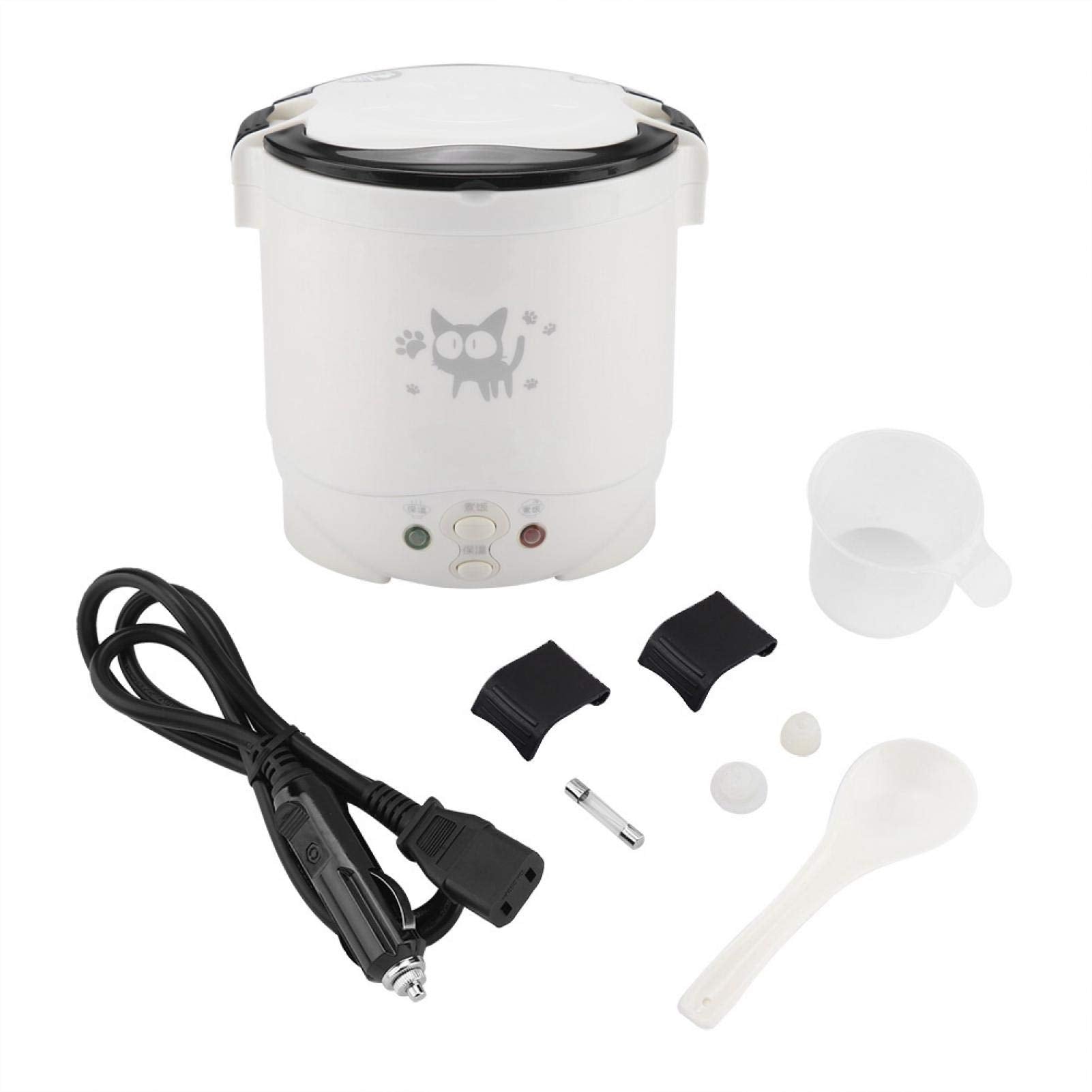 1L Mini Rice Cooker, 12V Electric Lunch Box Portable Travel Rice Cooker For Car Multifunctional Electric Food Steamer Rice Cooke