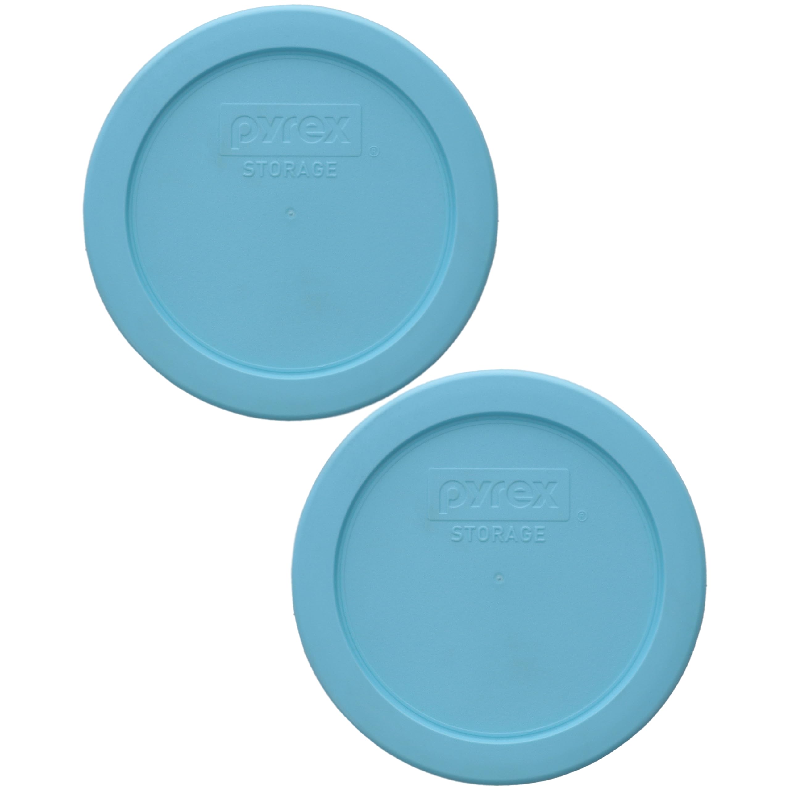 Pyrex 7200-Pc 2-Cup Splash Blue Replacement Food Storage Lid - 2-Pack Made In The Usa