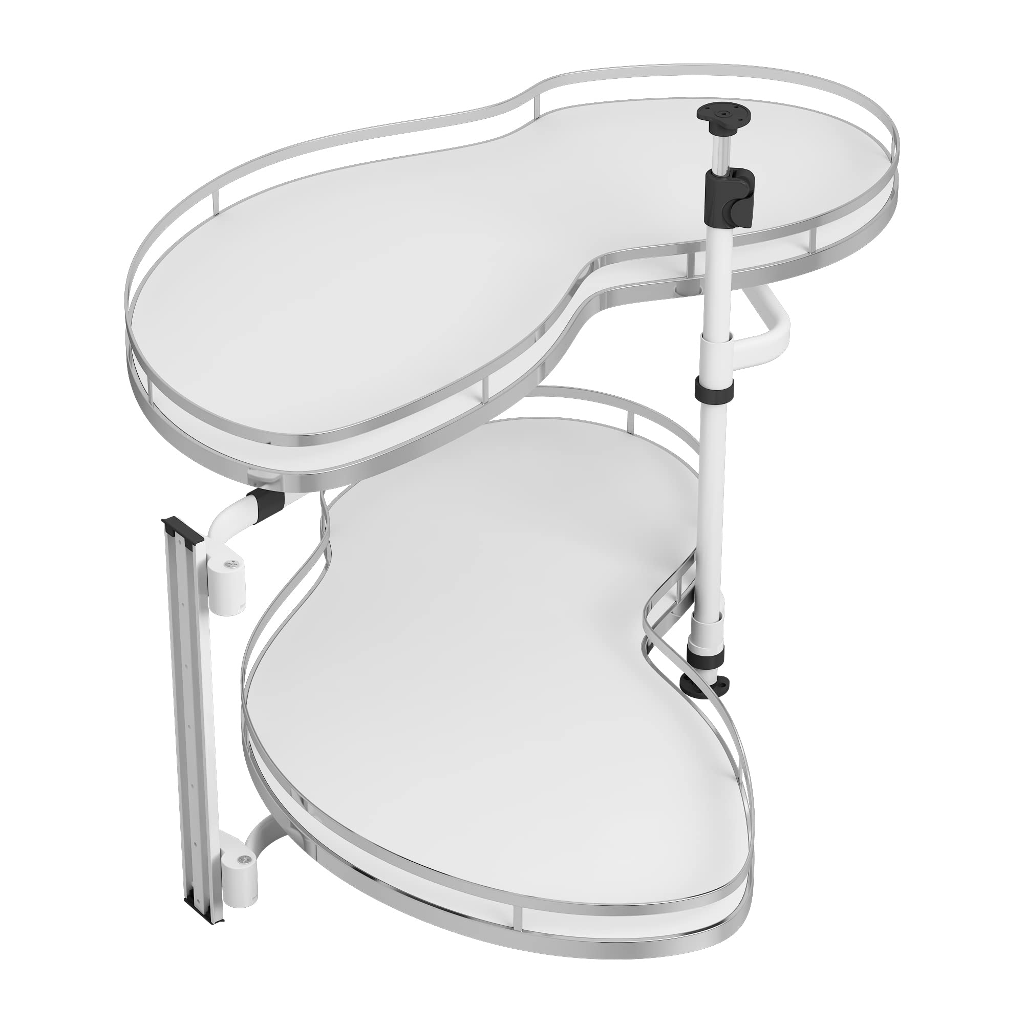 Vadania Left Swing Pull Out Organizer For 36'' Blind Corner Kitchen Cabinet, 2 Tiers Swing Tray, Soft Close, Left Handed Open