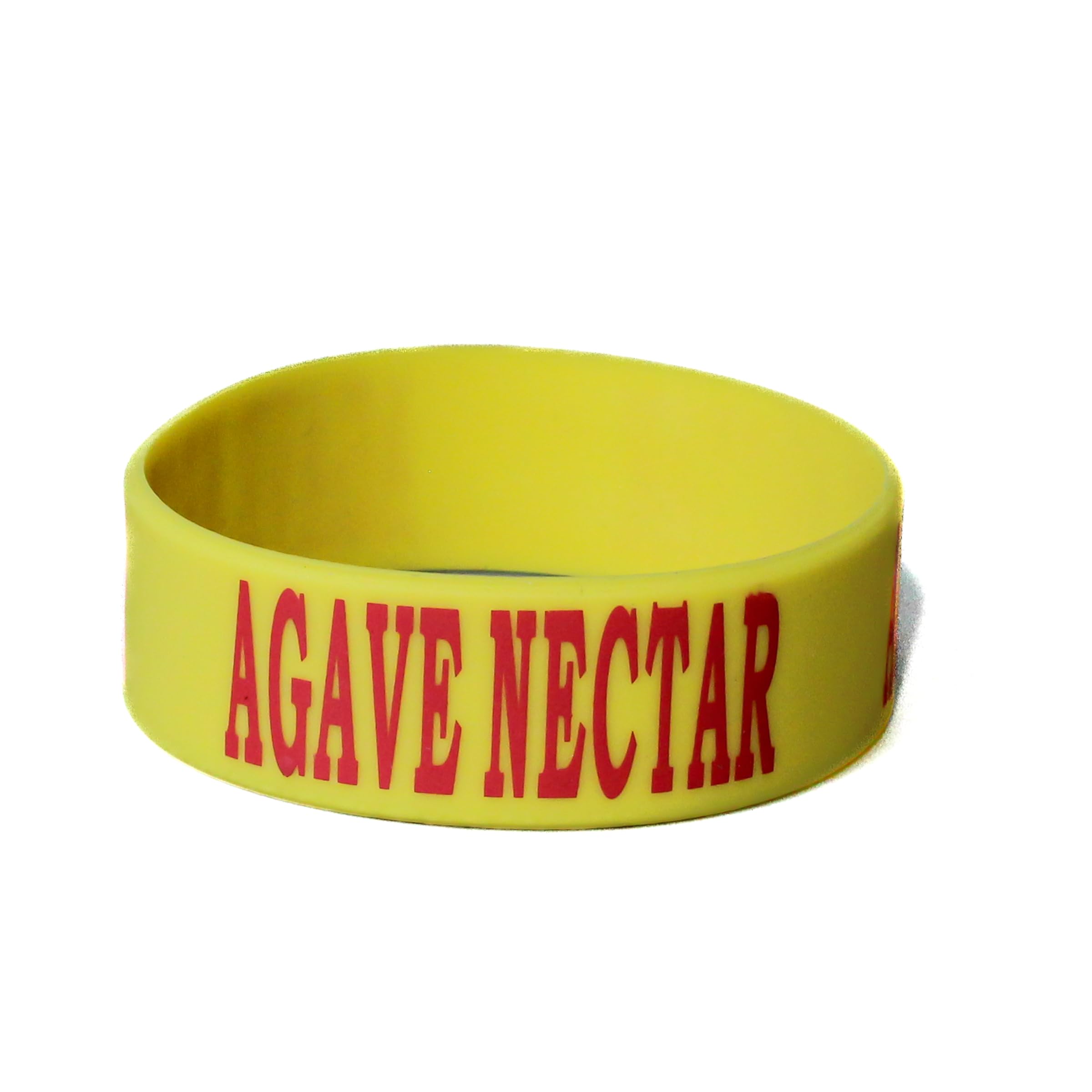Culinary ID Bands AGAVE NECTAR Bottle Label, Food Grade Silicone Band for 12 oz Squeeze Bottles, Clear Printed Text, Reusable Ki