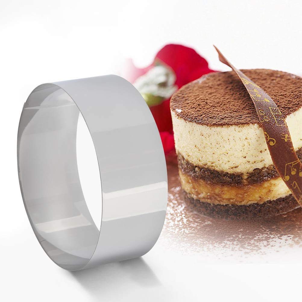Uncle Jack Food Ring Molds Sets For Cooking, Stainless Steel Cake Rings Forming Rings With Pusher,2 Pack 3-1/8 And 2 Pack 2-3/8