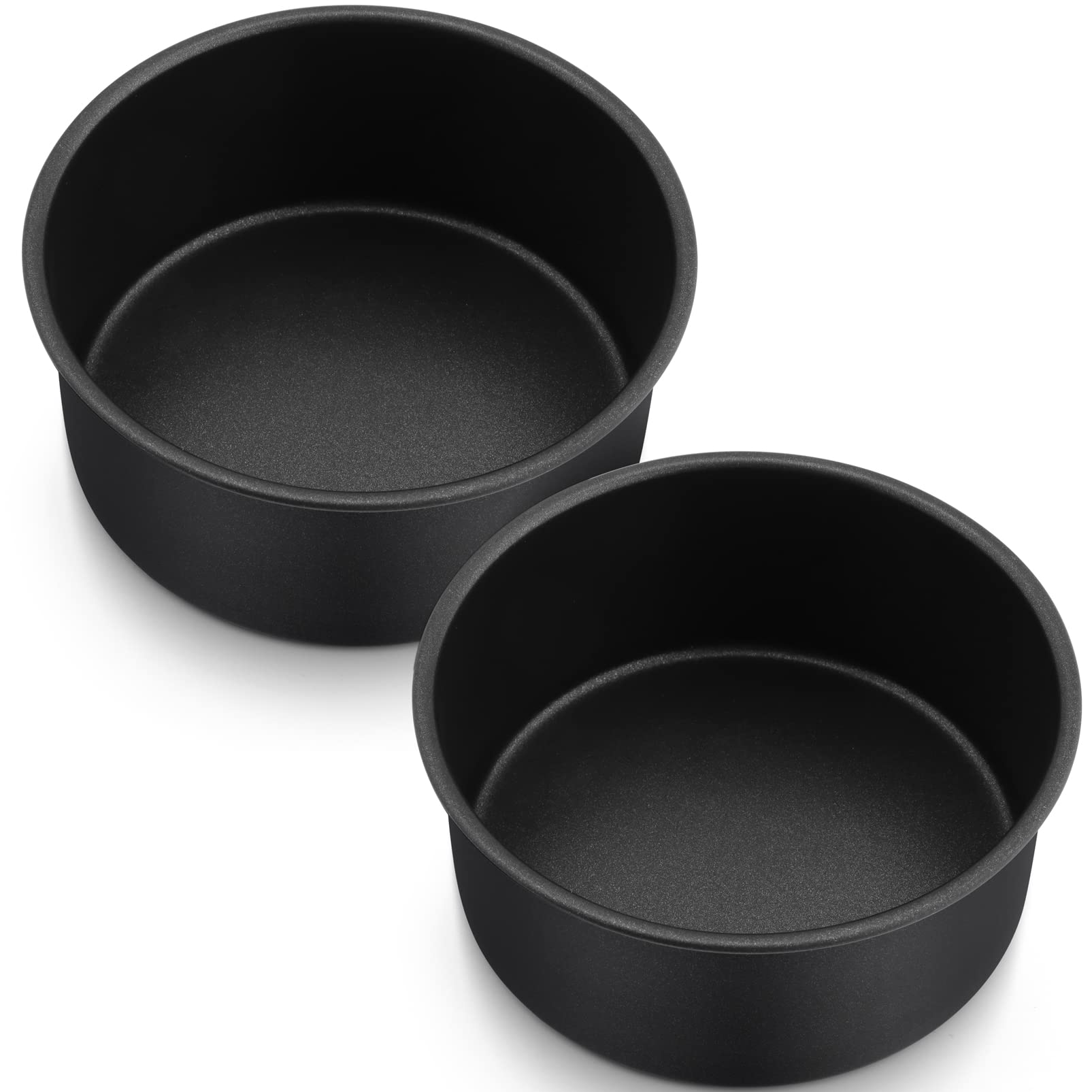 Teamfar Cake Pan, 6 X 2.75 Coated Birthday Wedding Cake Pan Round Baking Pans, With Stainless Steel Core & Non-Stick Coating, To