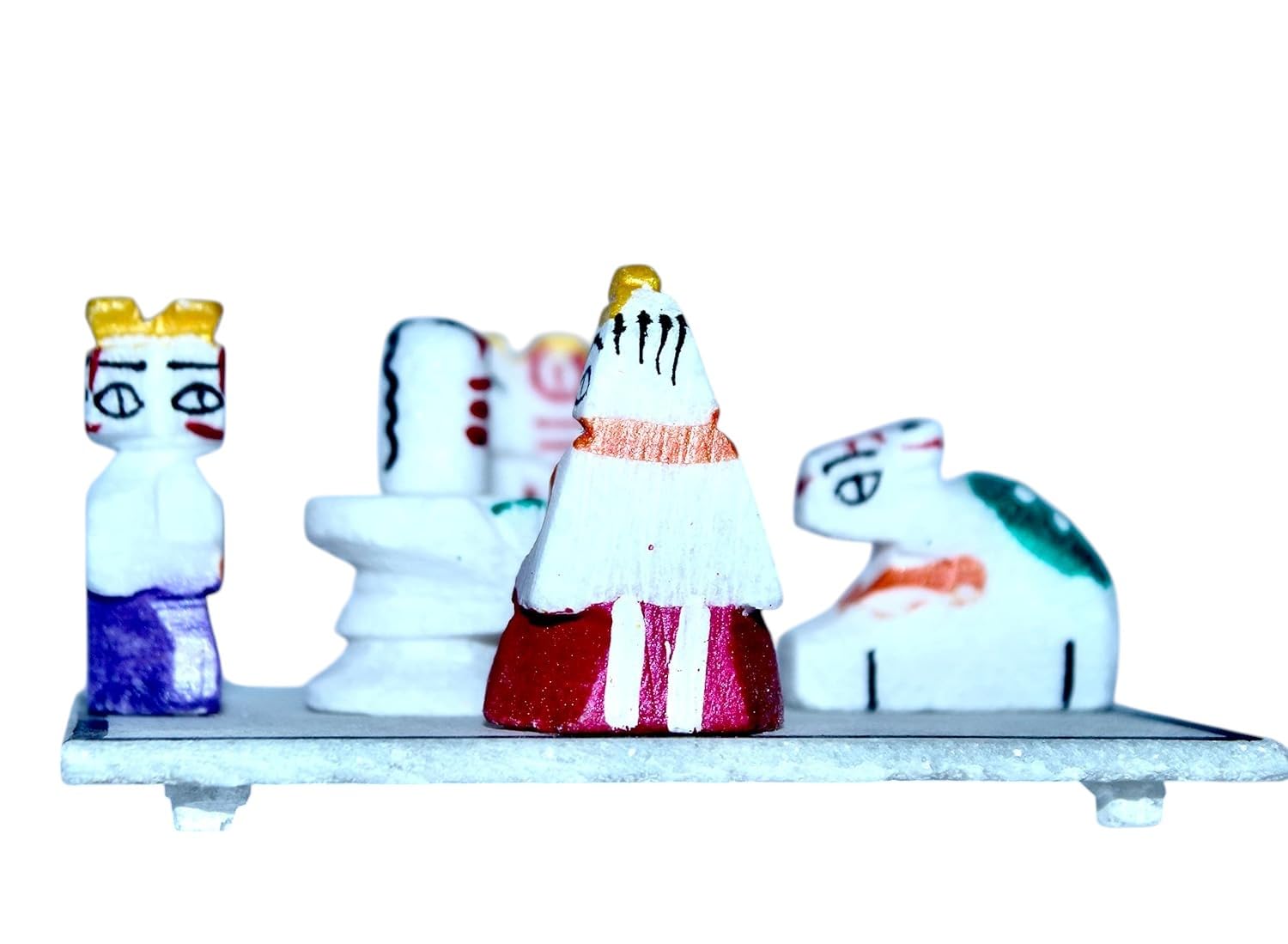 Ani Divine White Marble Shiv Parivar Idol Statue || Goddess Maa Parvati, Ganesh, Kartikeya, Shivling With Nandi Ji Murti For Hou