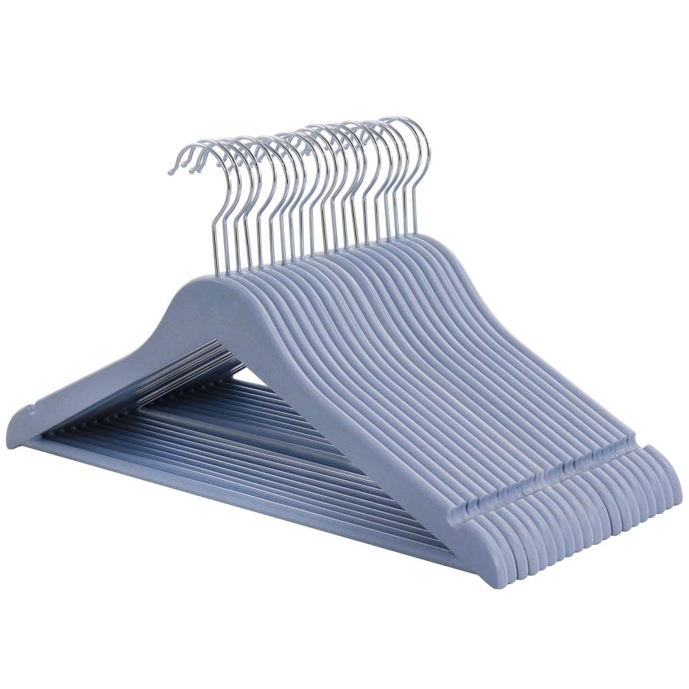 Elama Home 20 Piece Eco Friendly Coat Hangers In Blue (Elh-20)