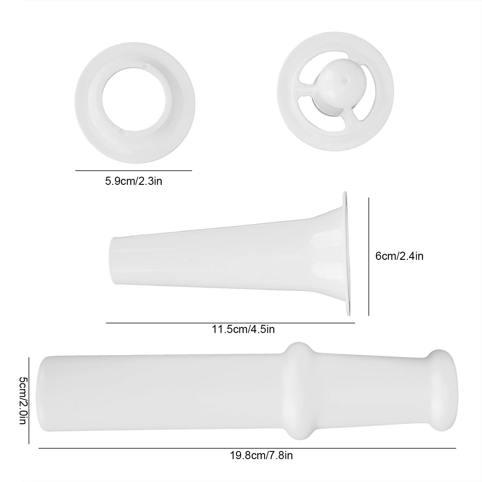 Universal Food Pusher Sausage Filler Nozzle Kubbe Attachment Kit, 3Pcs Meat Grinder Set For Meat Grinder Kids Flatware