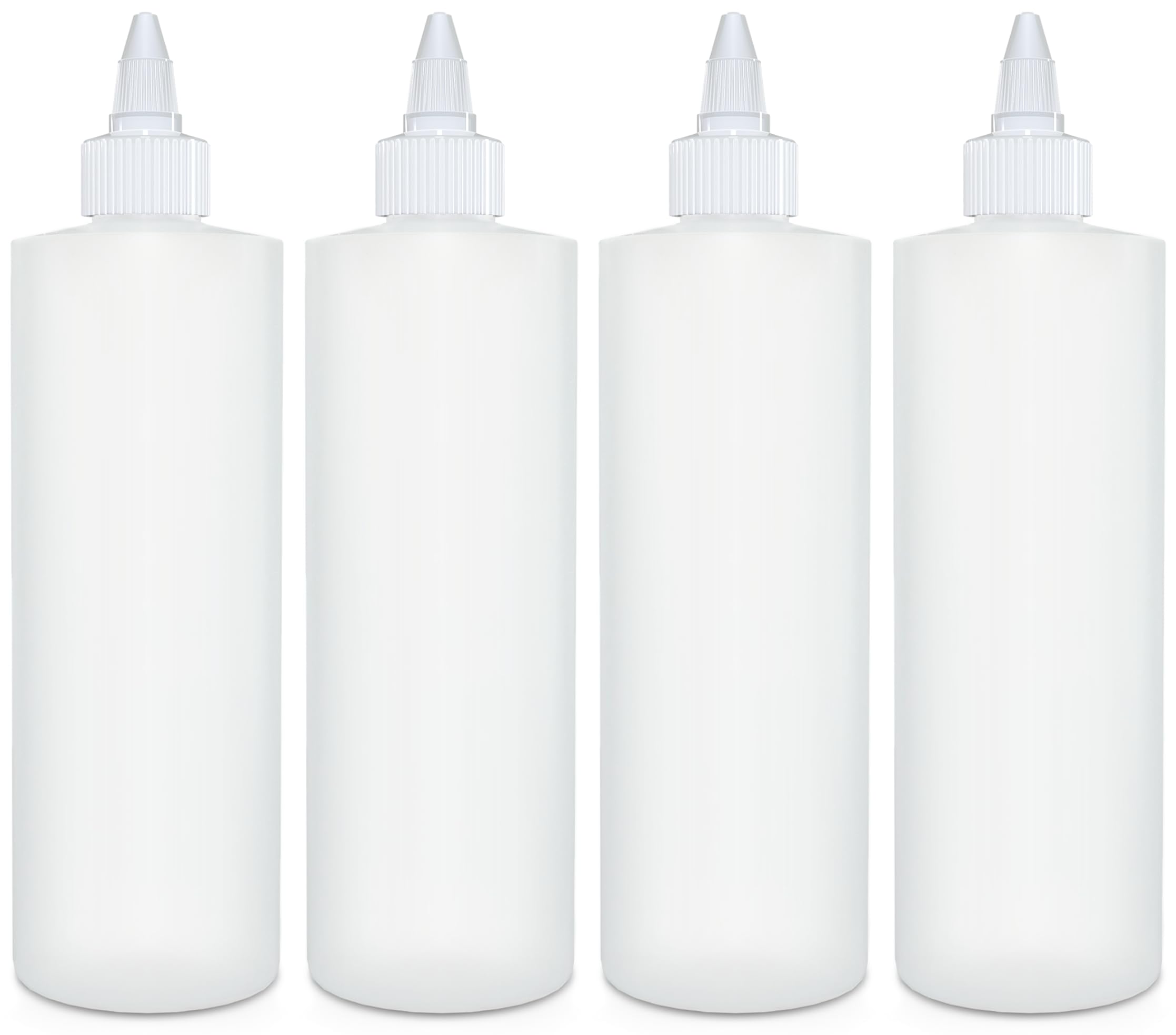 Brightfrom Condiment Squeeze Bottles, 12 Oz Empty Squirt Bottle With Twist Top Cap, Leak Proof - Great For Ketchup, Mustard, Syr