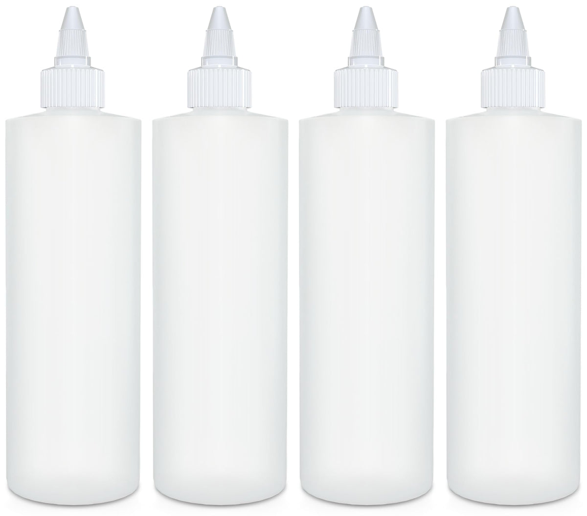 Brightfrom Condiment Squeeze Bottles, 12 Oz Empty Squirt Bottle With Twist Top Cap, Leak Proof - Great For Ketchup, Mustard, Syr
