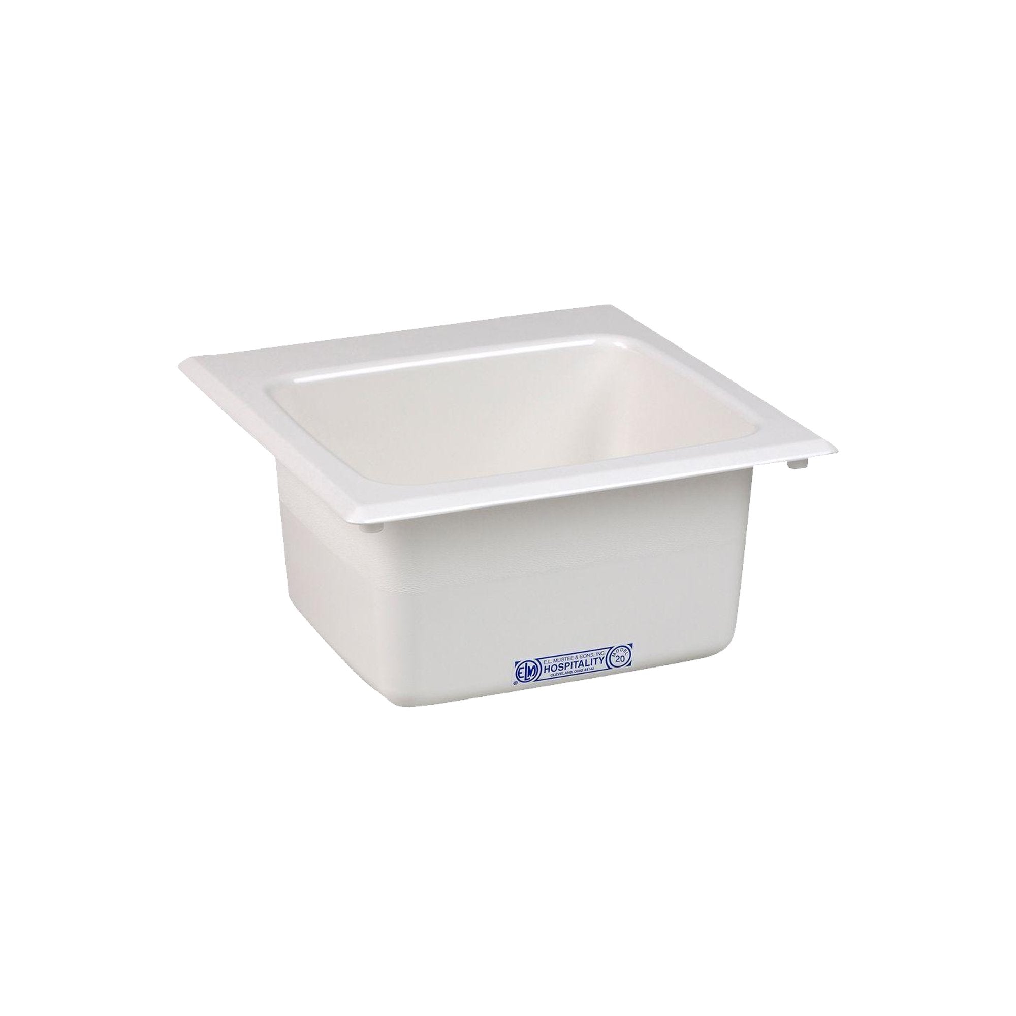 Mustee 20 Bar Sink, 15-Inch X 15-Inch, White