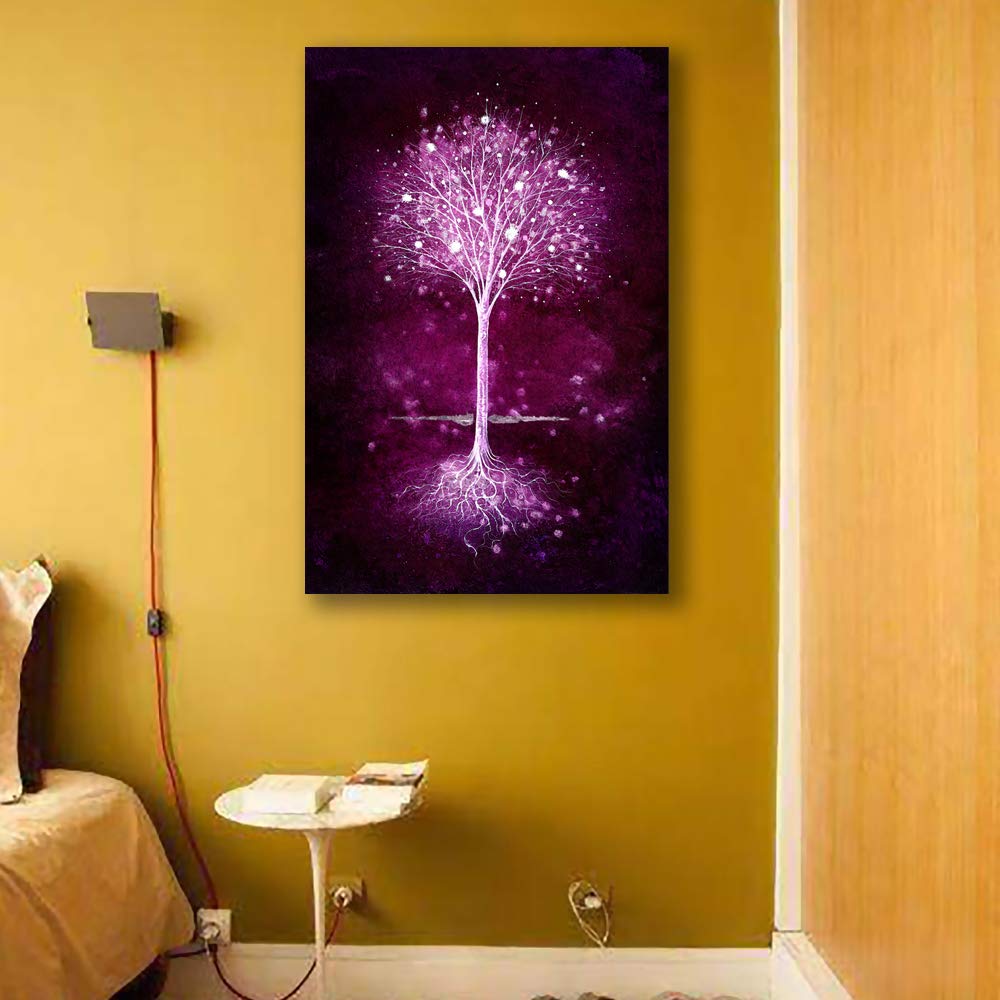 Nwt Canvas Wall Art Abstract Tree Painting Artwork For Home Prints Framed - 32X48 Inches