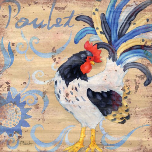 Royale Rooster Kitchen Art Print Posters By Paul Brent, 12 X 12, Set Of 4