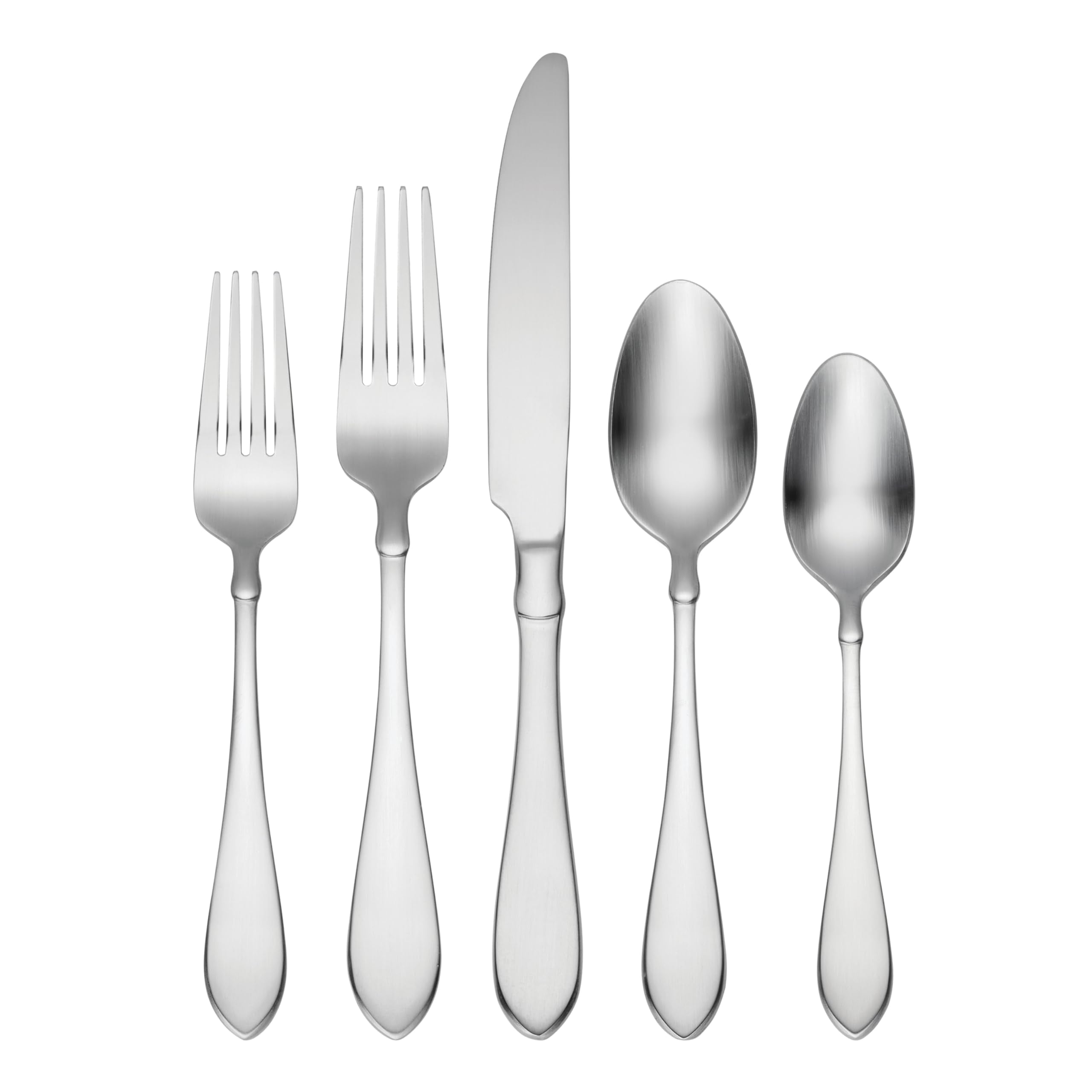 Oneida Satin Vertex 20 Piece Everyday Flatware, Service For 4 18/0 Stainless Steel, Silverware Set
