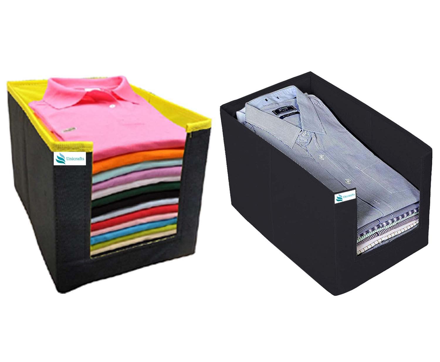 Unicrafts Shirt Stacker Wardrobe Organizer Clothing Organizer Cloth Cover Large Capacity Closet Almirah Organizer And Storage Fo