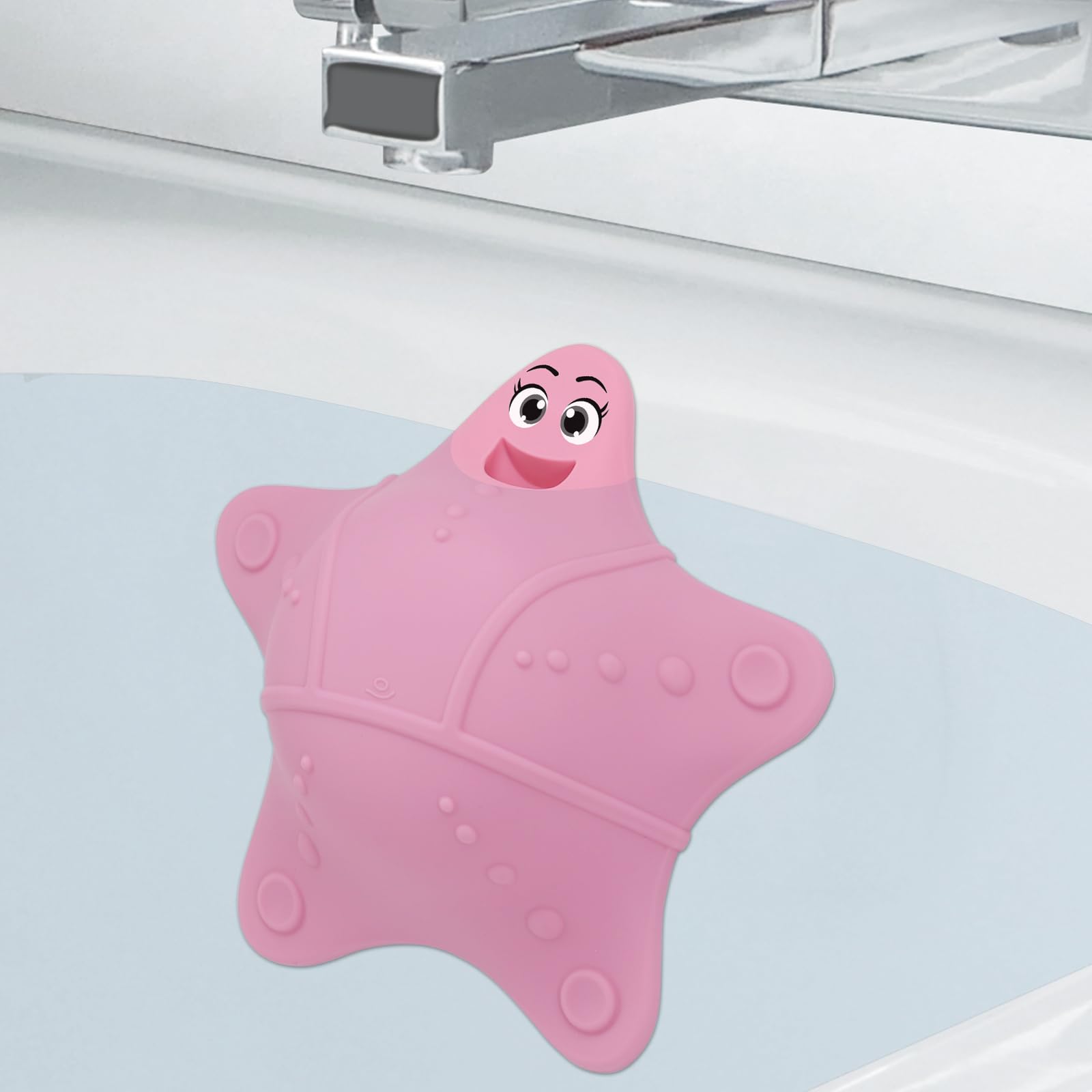 Bathtub Overflow Drain Cover, Silicone Tub Overflow Drain Cover, Soak Bathtub Drain Cover Stopper With Suction Cups, Cute Bathro