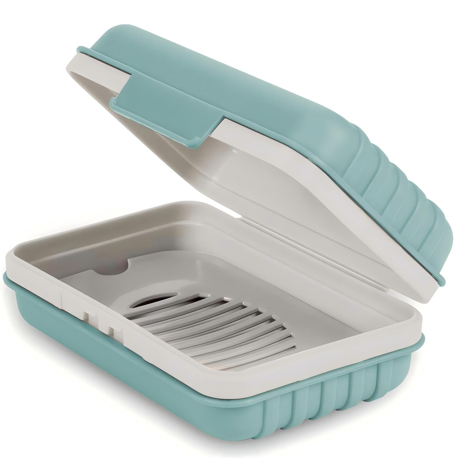 Quatish Soap Holder, Soap Dish 1 Pack, Bar Soap Holder For Shower, Travel Soap Case With Lid For Gym, Camping Essentials, Travel