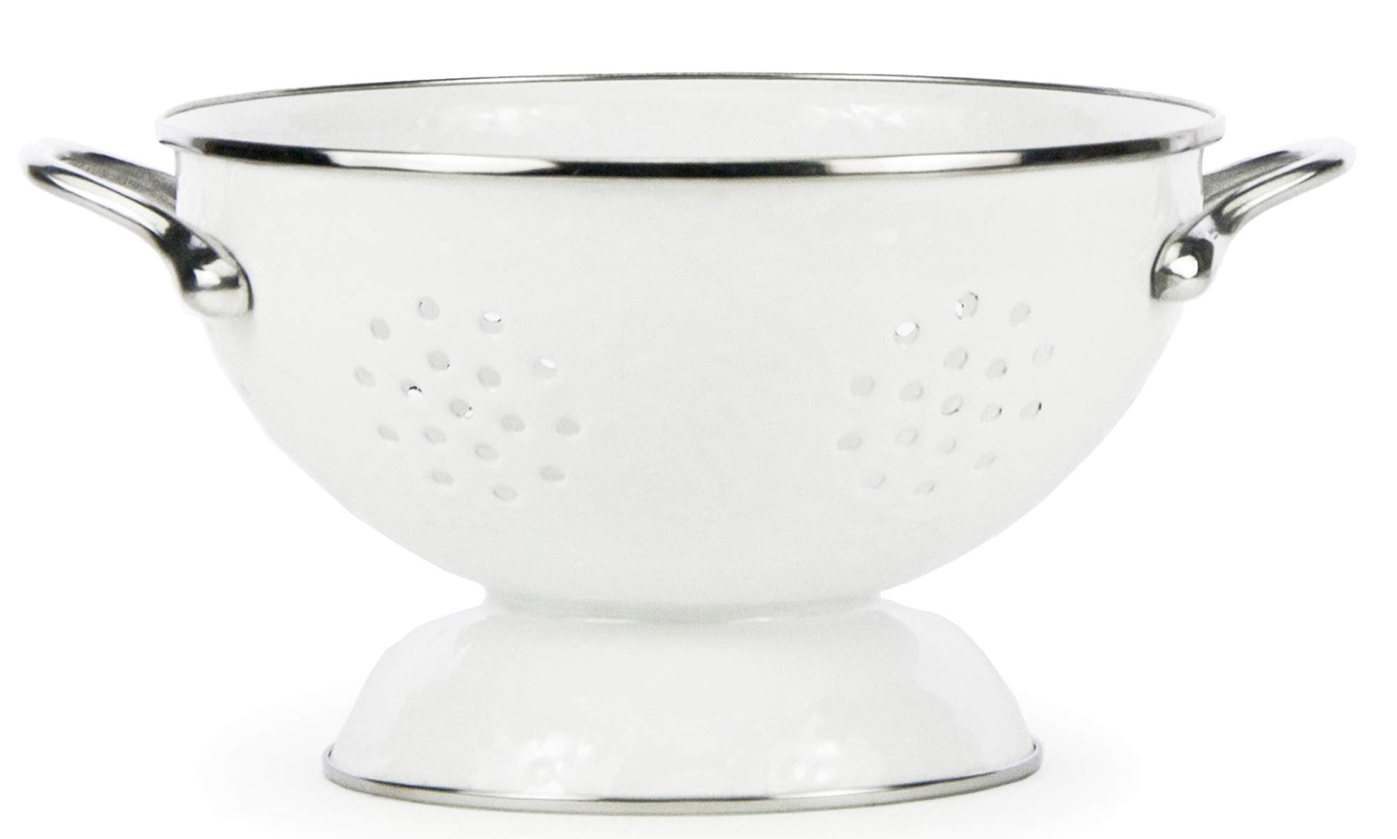 Golden Rabbit Enamelware - 3Qt Colander (Solid White)