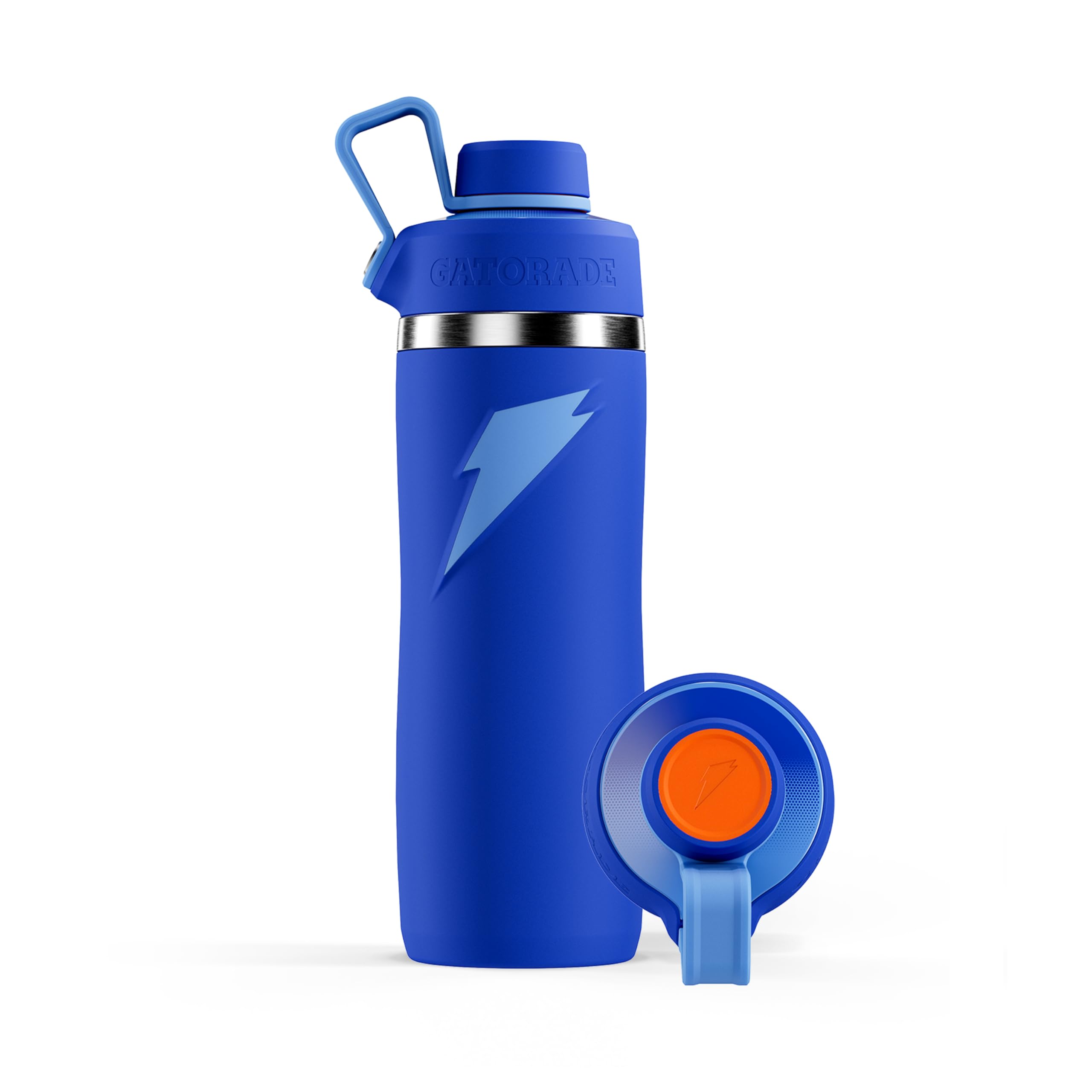 Gatorade Overtime 32oz Stainless Steel Water Bottle, Twist Cap, Royal Blue