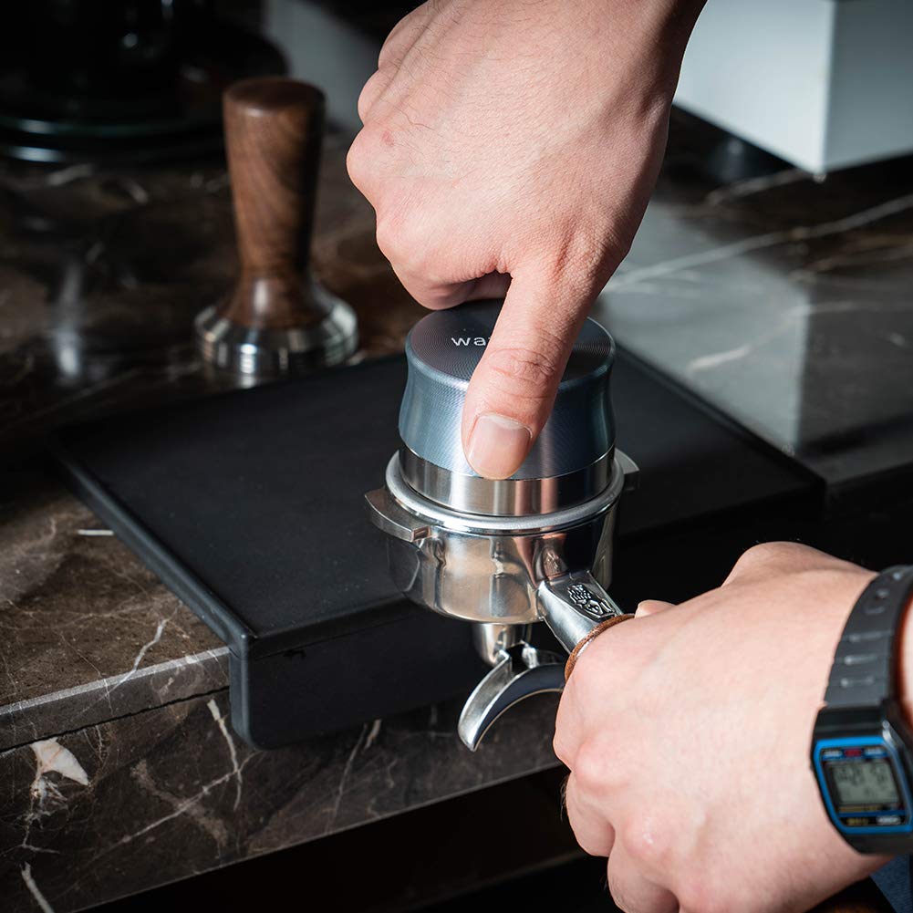 Watchget Espresso Tamping Mat, Coffee Tamper Mat, Black Silicone Food Grade Pad, 8Inch X 6Inch Coffee Tamp Station, Espresso Acc