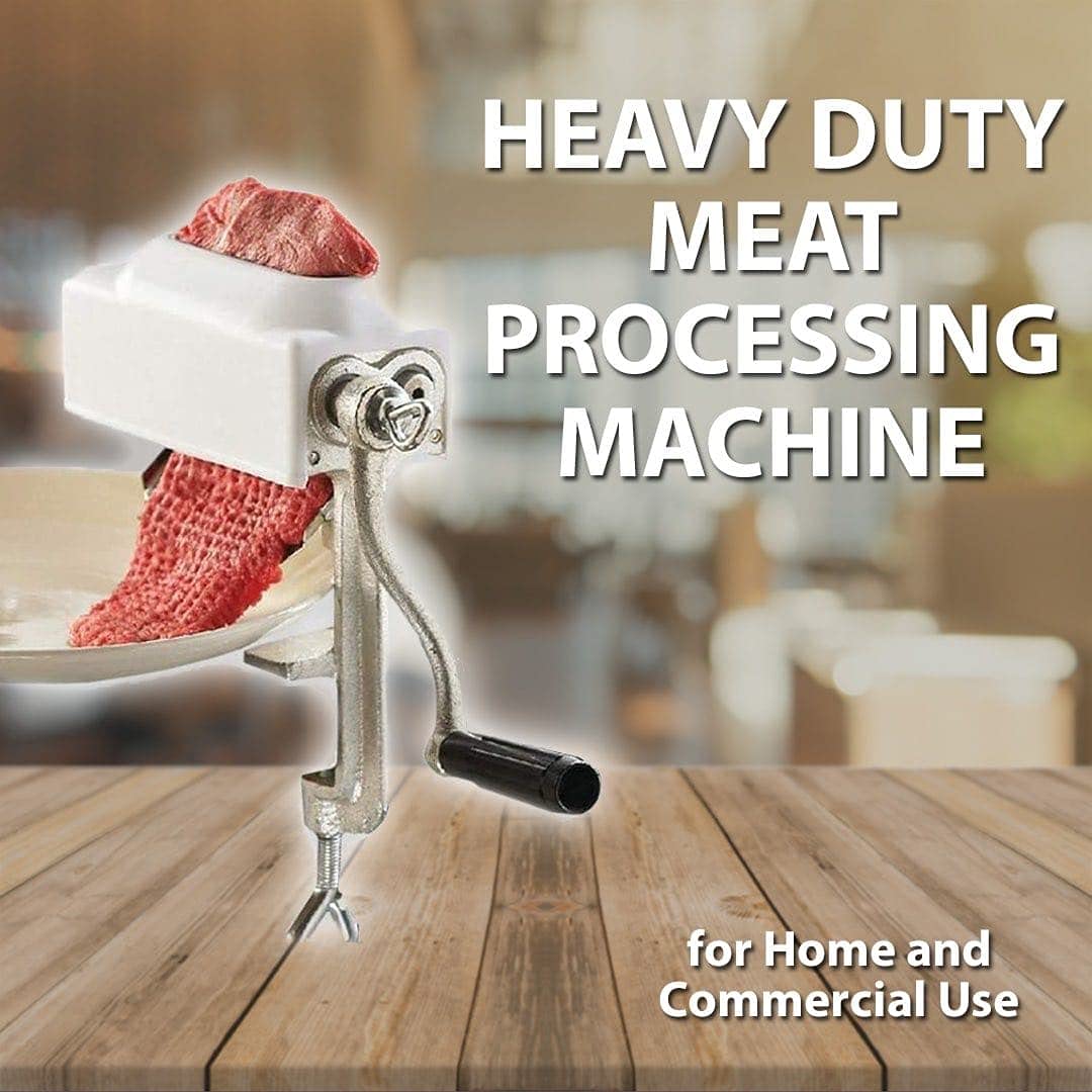 BELMAKS Heavy Duty Meat Tenderizer Cuber, Aluminum Steak Flatten Tool, Clamp-on, White